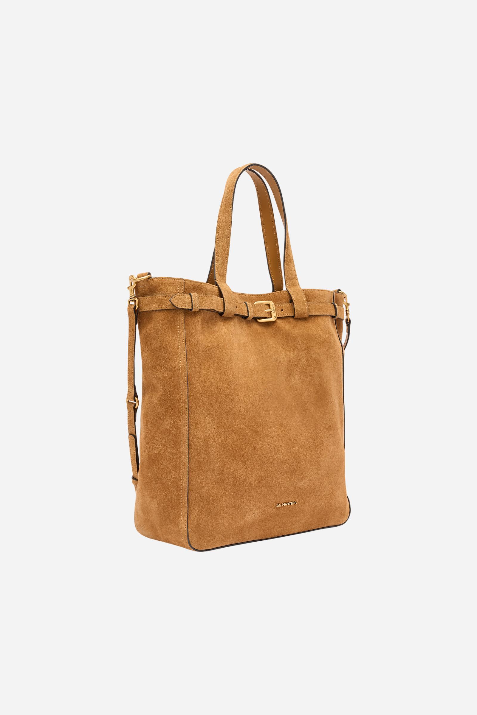 Suede leather shopping bag – Etherea