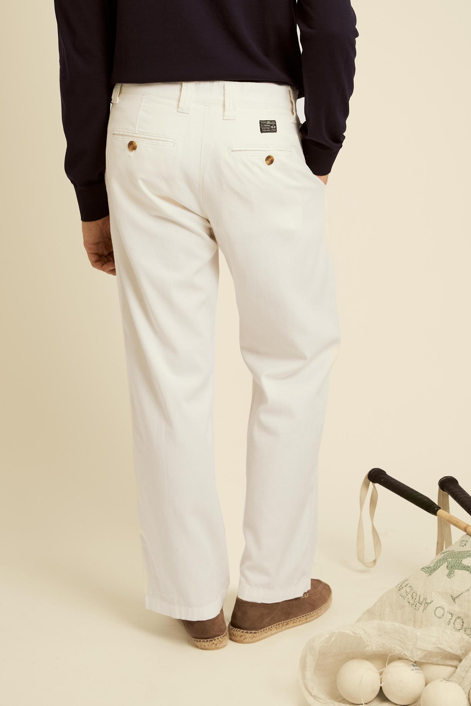 Herren Chino-Hose aus Baumwoll-Leinen-Gewebe Black Label Edition - Chip