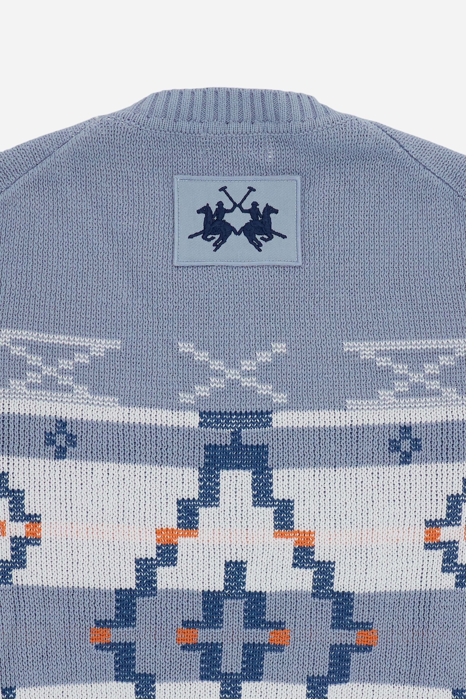 Herren Jacquardpullover mit geometrischem Muster - Carlomagno