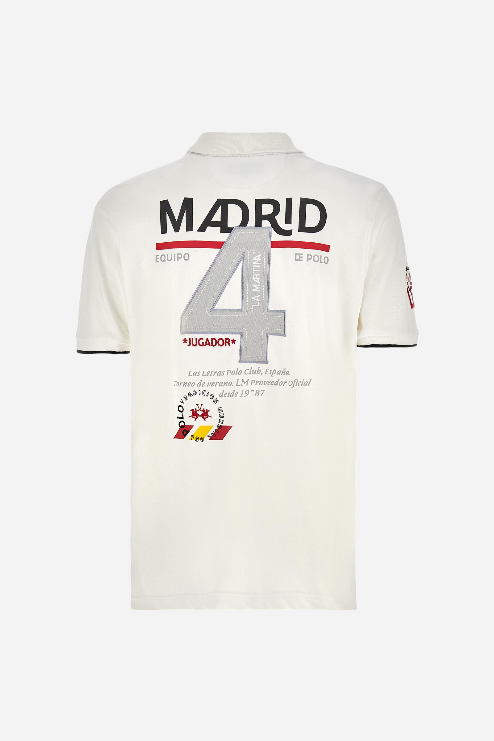 Polo en piqué de coton extensible coupe classique - Aguirre