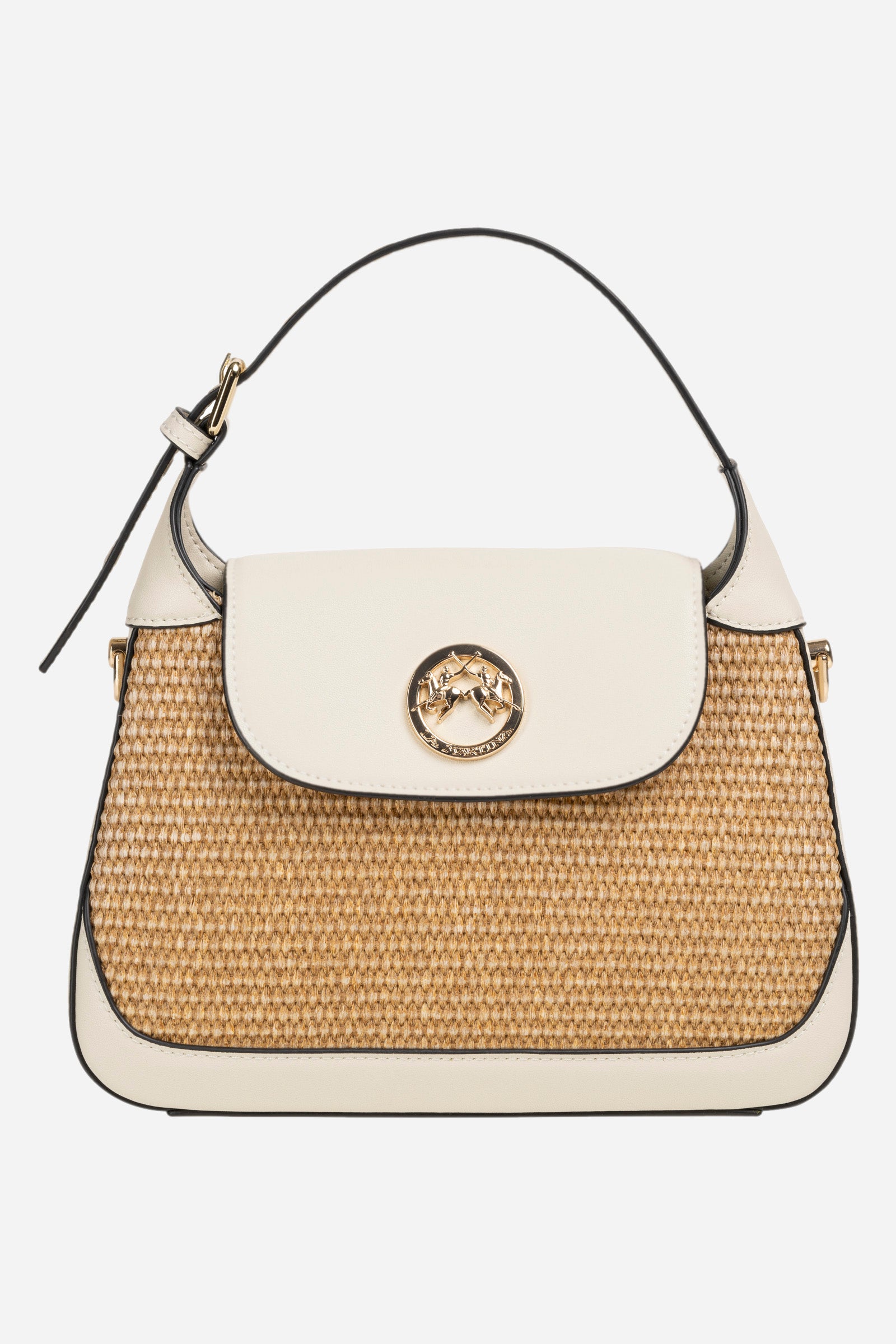 Sac à main en raphia et cuir – modèle Alma La Martina