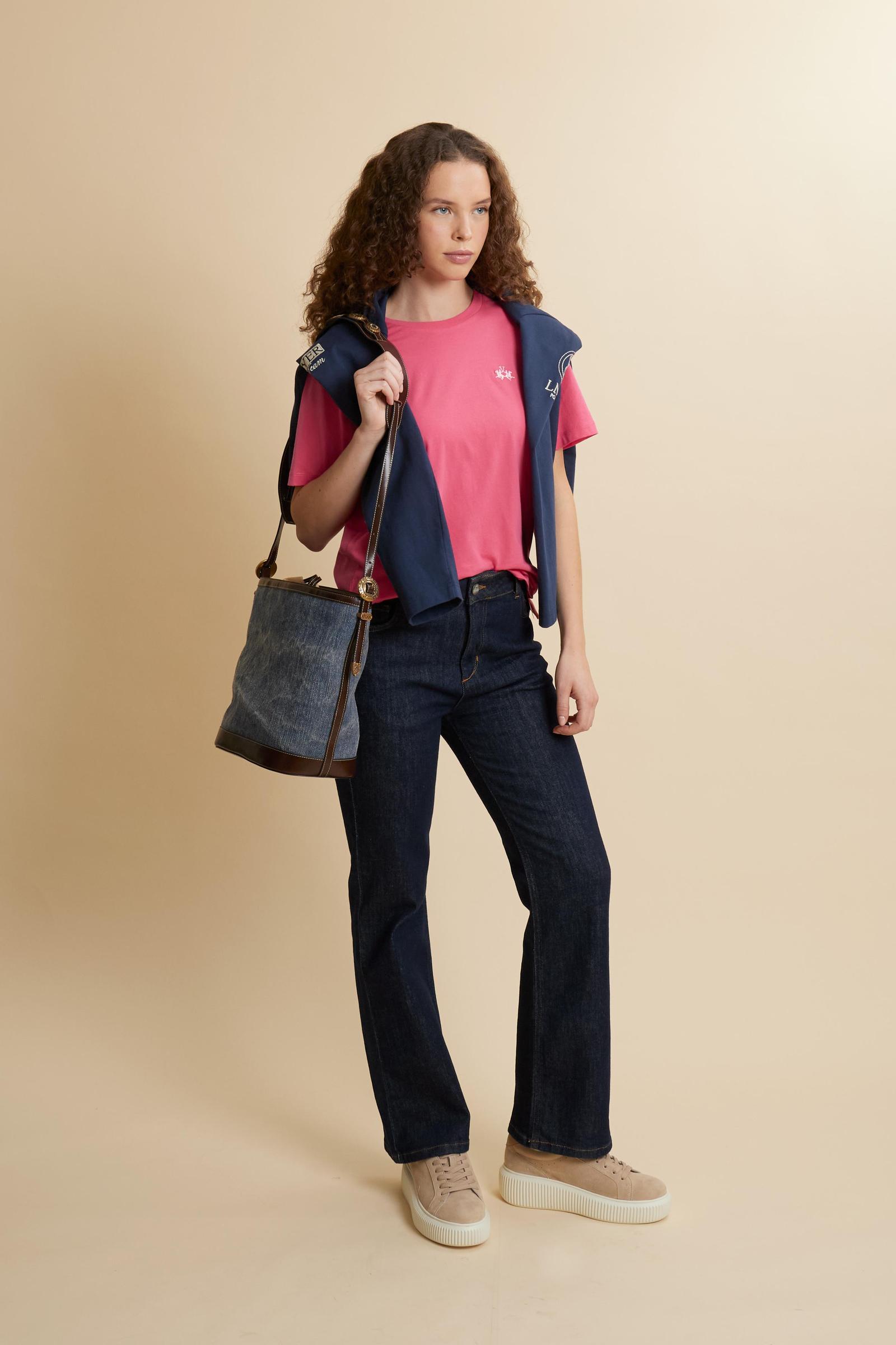 Damen-Baumwoll-Jersey-T-Shirt mit Logo – Casta