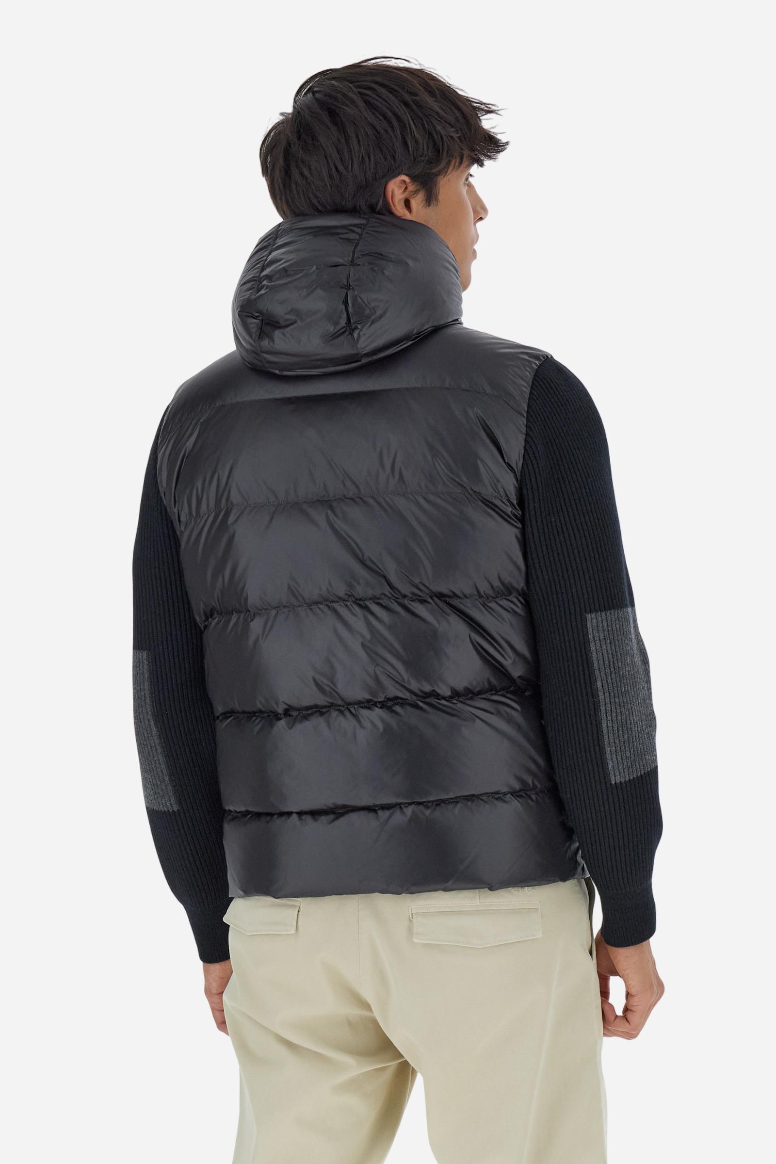 Men’s iridescent nylon jacket knit sleeves - Baptist