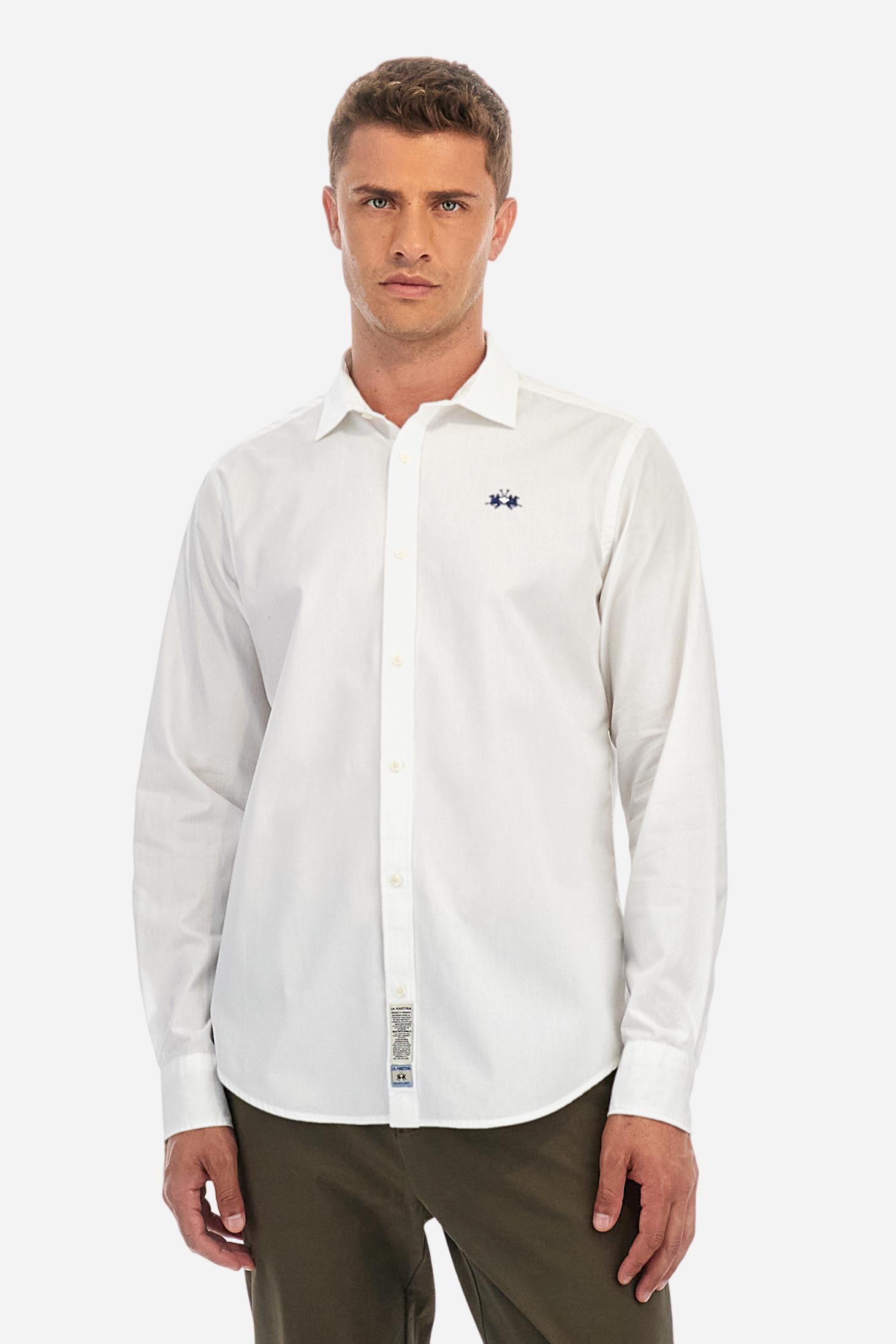 Slim poplin shirt with logo - Adolf