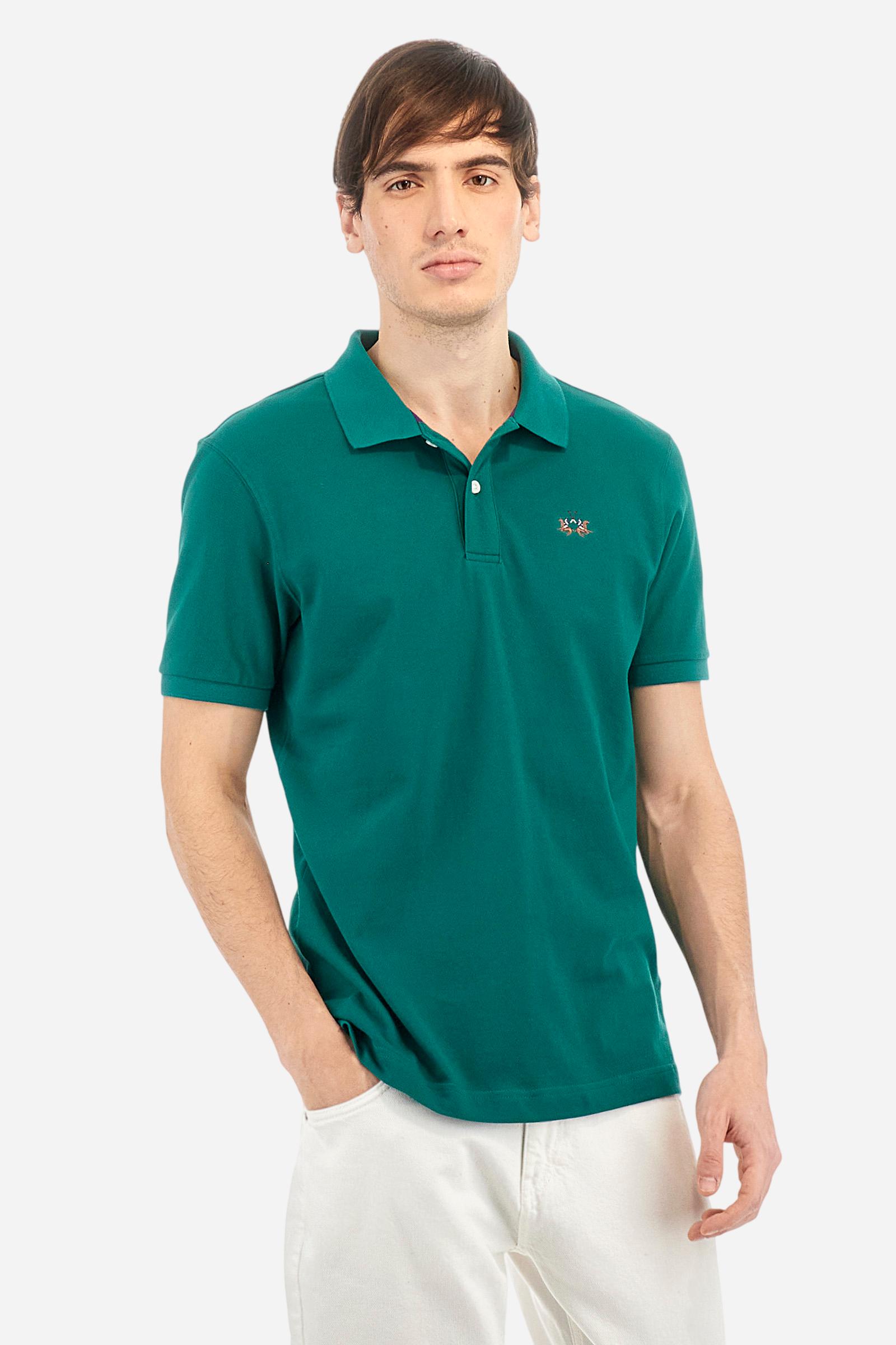 Slim fit cotton piqué polo shirt - Eduardo