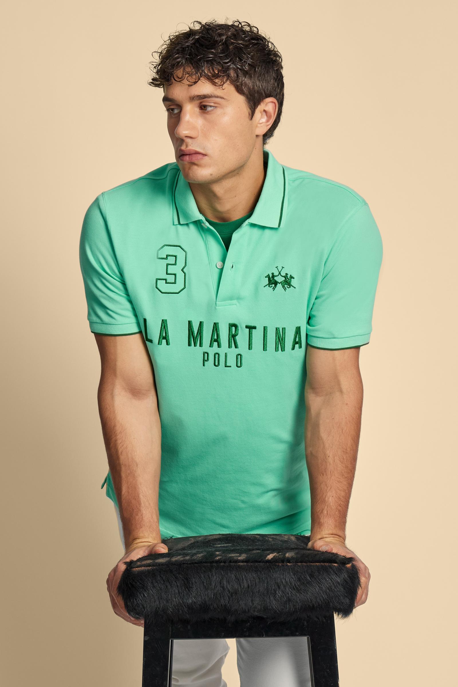 Men's short sleeve polo in stretch piqué Iconic - Yeshayahu