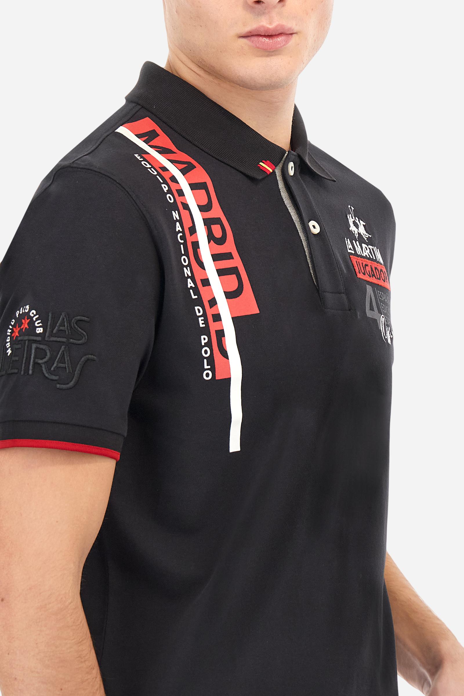 Regular fit polo shirt in stretch cotton piqué - Aguirre