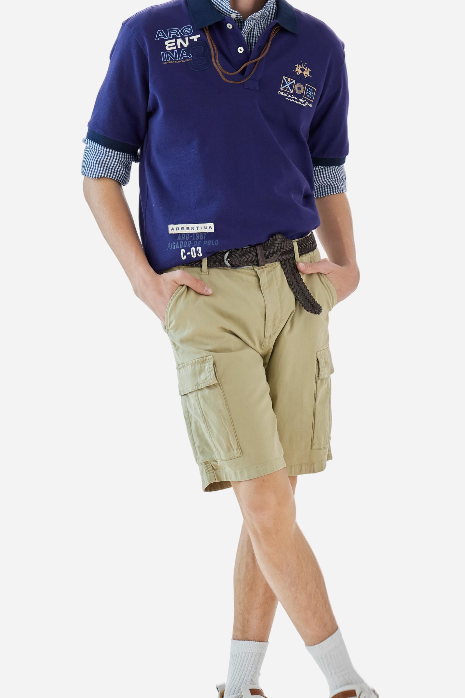 Regular fit polo shirt in stretch cotton piqué - Aicher