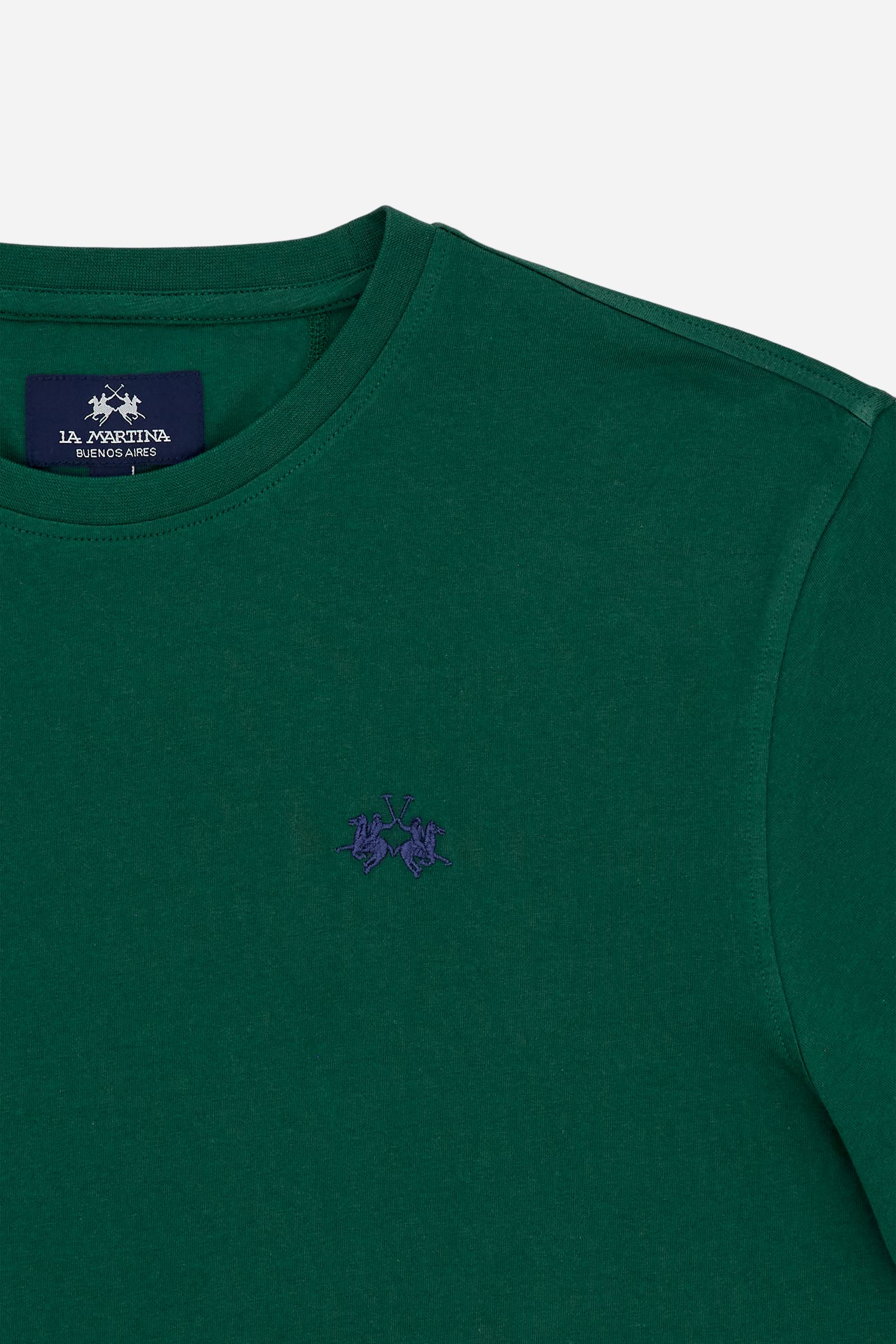 Men’s cotton jersey T-shirt with small logo - Serge