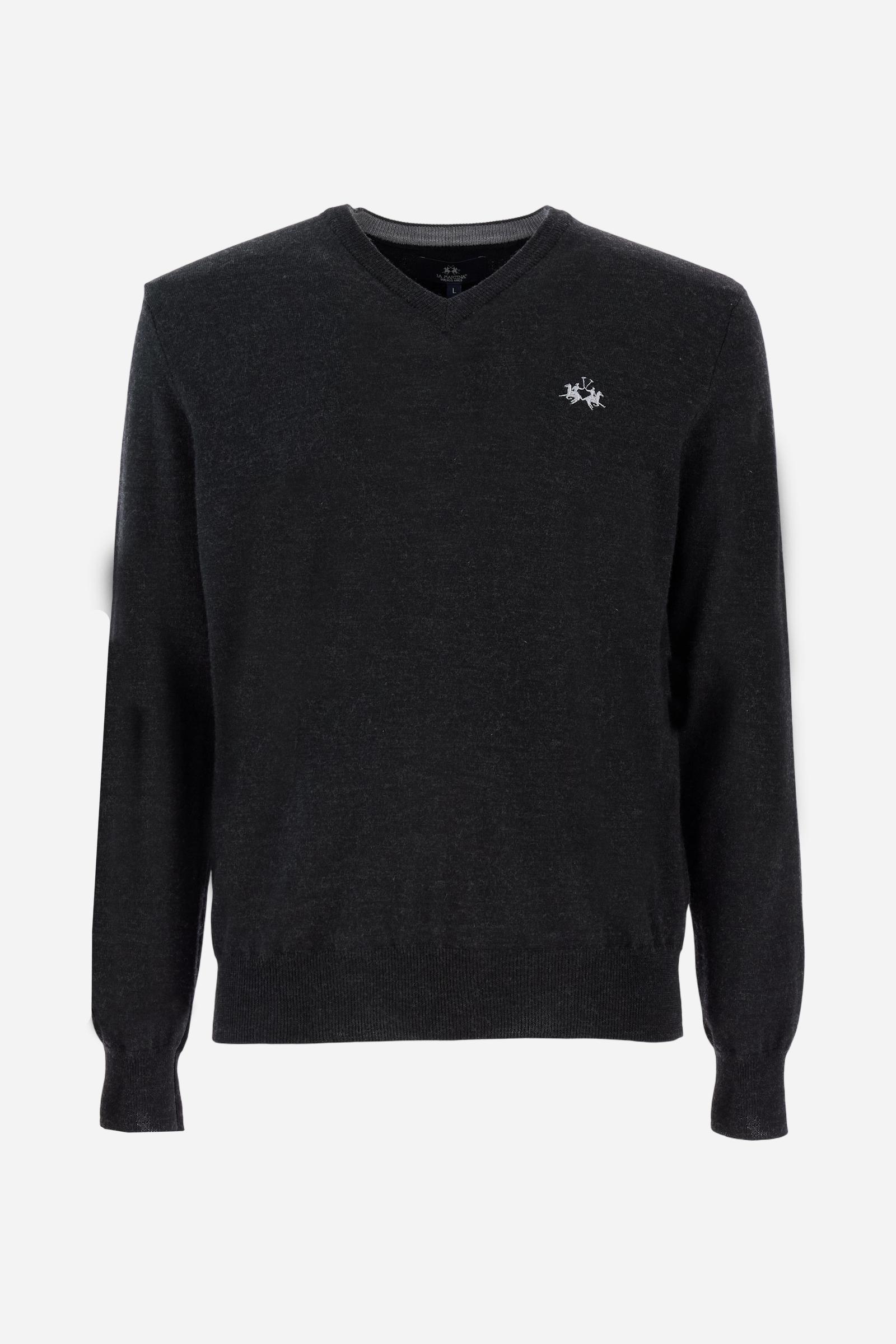 Men’s merino wool V-neck sweater - Barrie