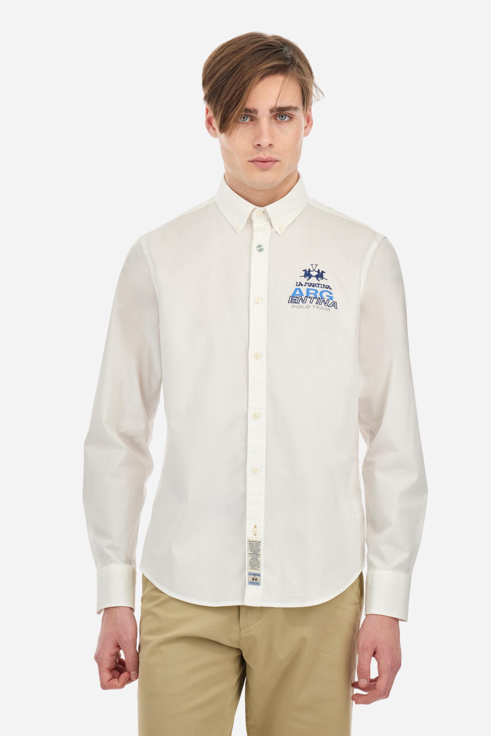 Regular fit cotton poplin shirt – Alfred