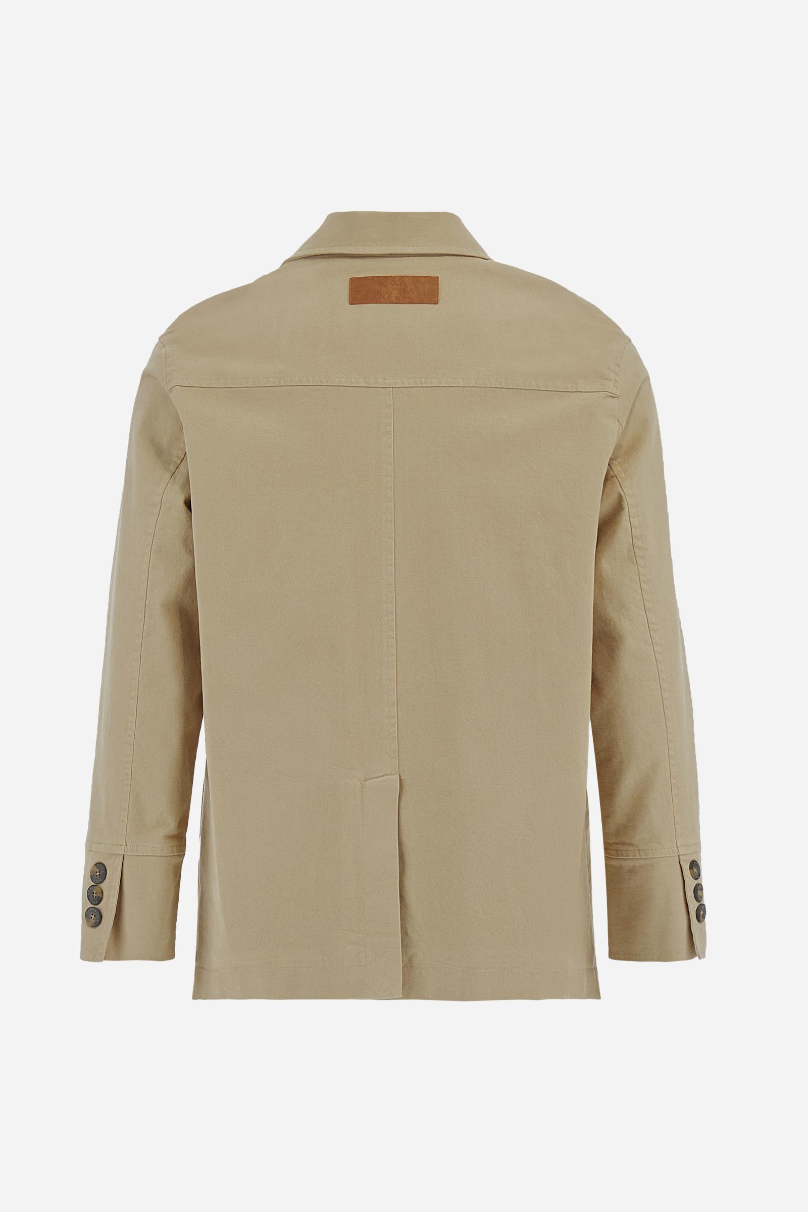 Women’s stretch twill jacket with cargo pockets - Bice