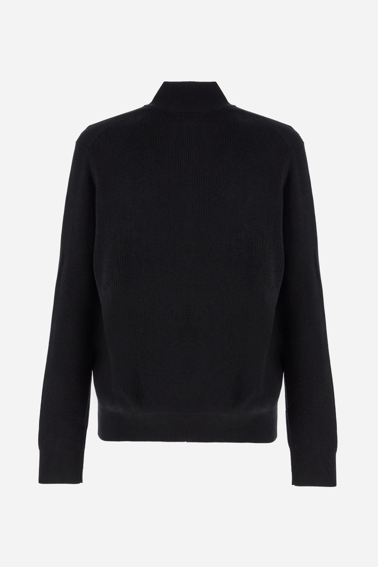 Men’s ribbed zip sweater Guards - Blanco