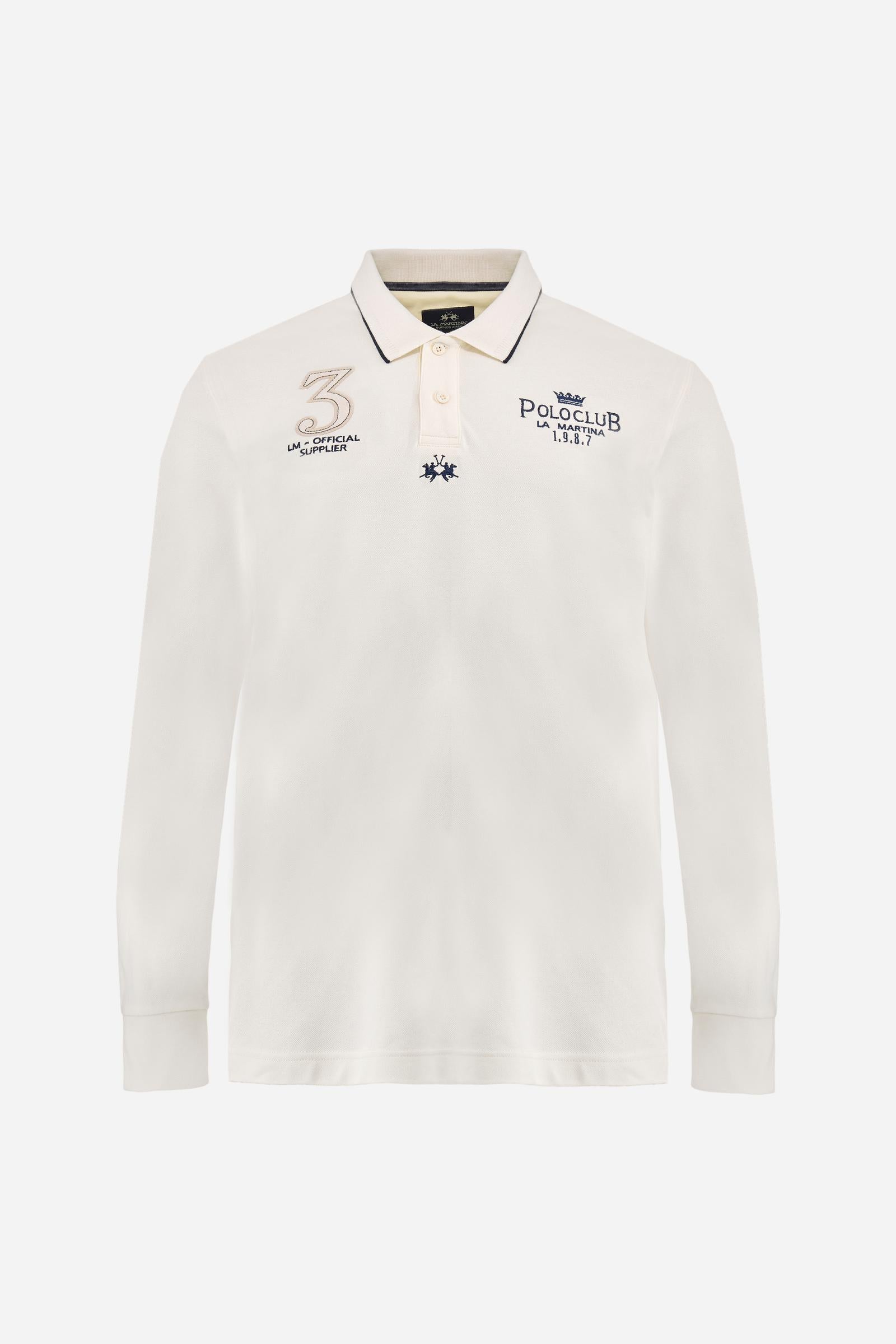 Men’s long-sleeve piqué polo Polo Club - Branden