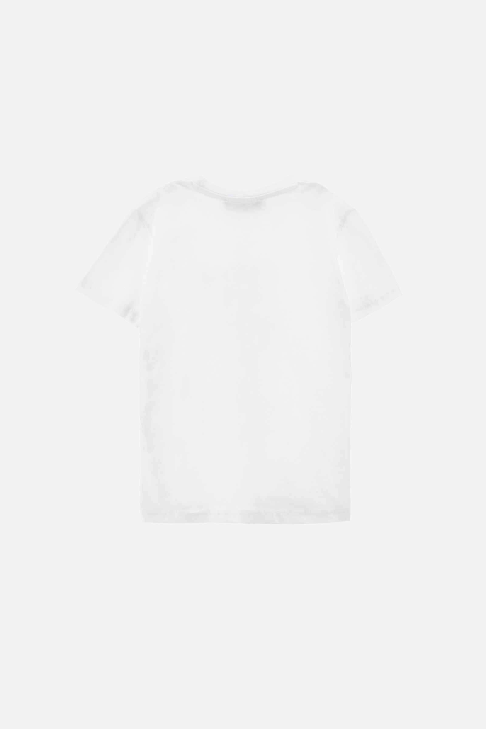 Unisex single-colour T-shirt made of cotton jersey. Crew neck. The logo is holographically printed in the centre of the garment at the front. - Optic White/Silver