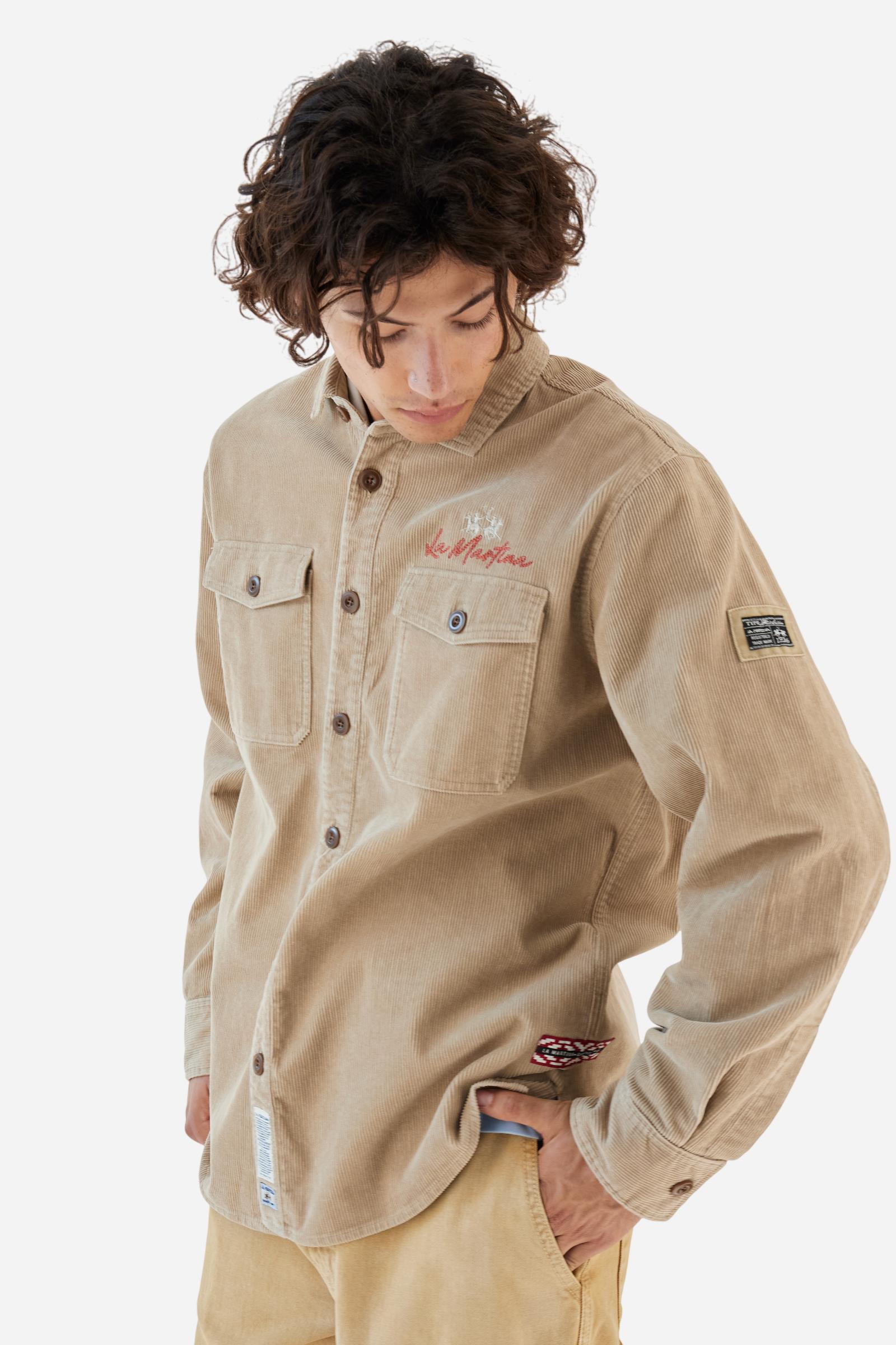 Sobrecamisa de terciopelo a rayas para hombre - Bob