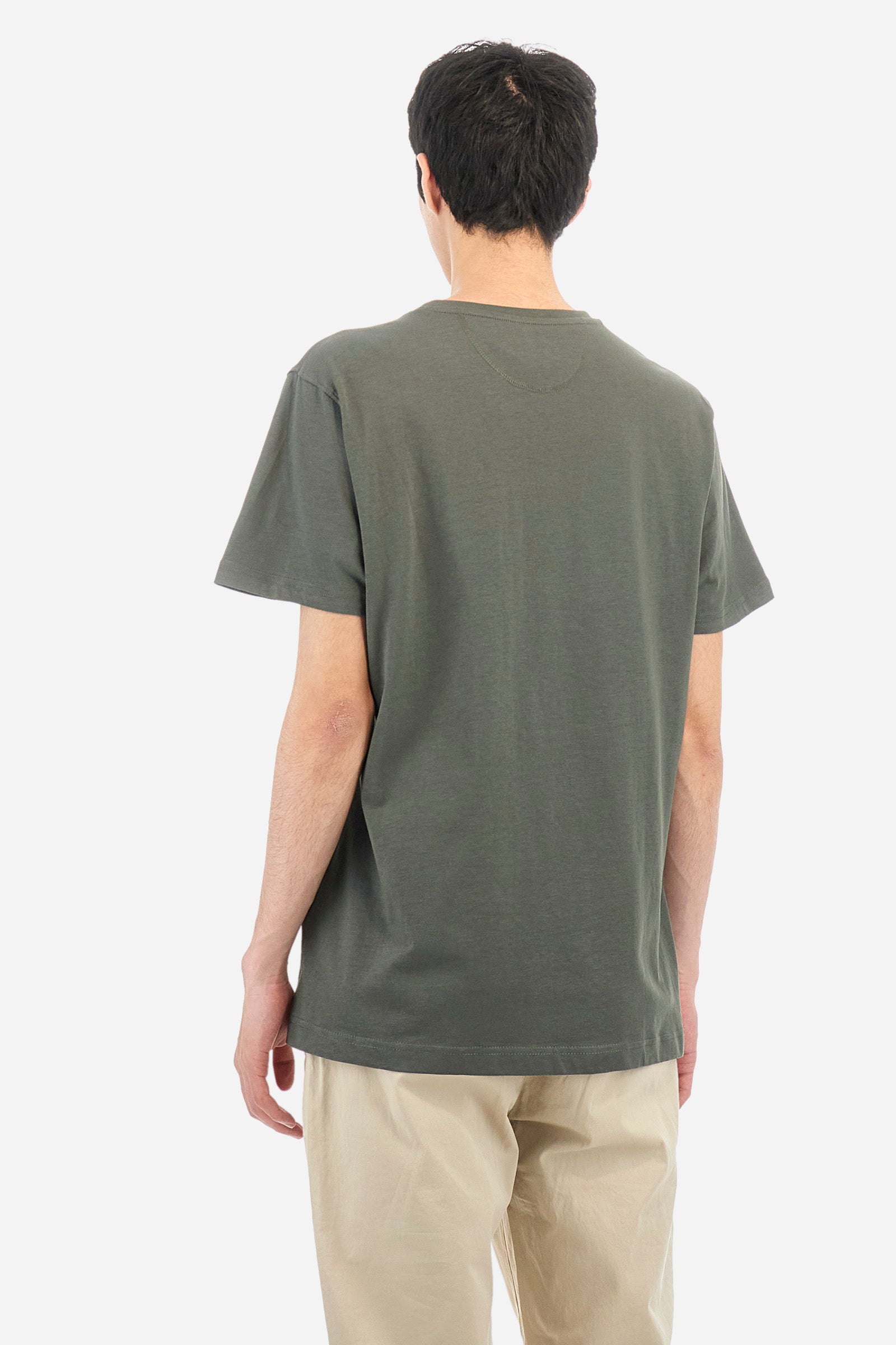 Cotton T-shirt with multicolor logo - Anastasios