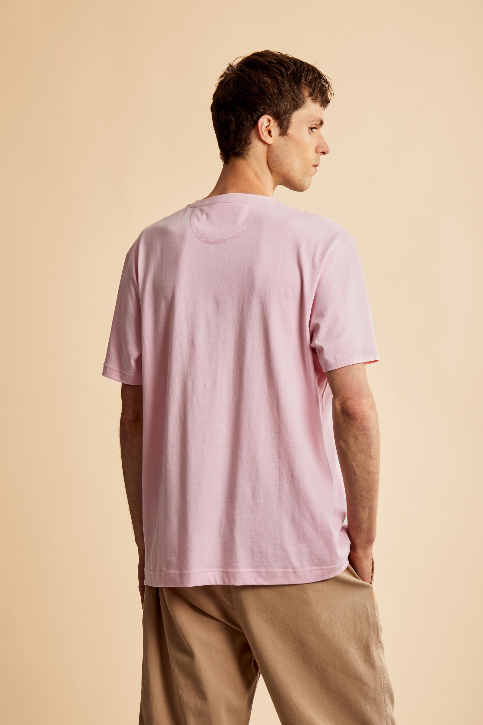 Men’s cotton jersey T-shirt with regular fit and ribbed crew neck. Small contrast embroidered logo. - FairTale