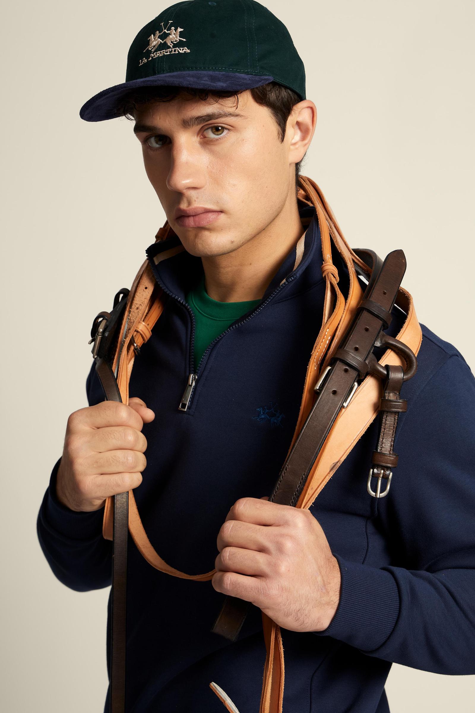 Men’s half zip cotton French Terry sweatshirt – Chalino