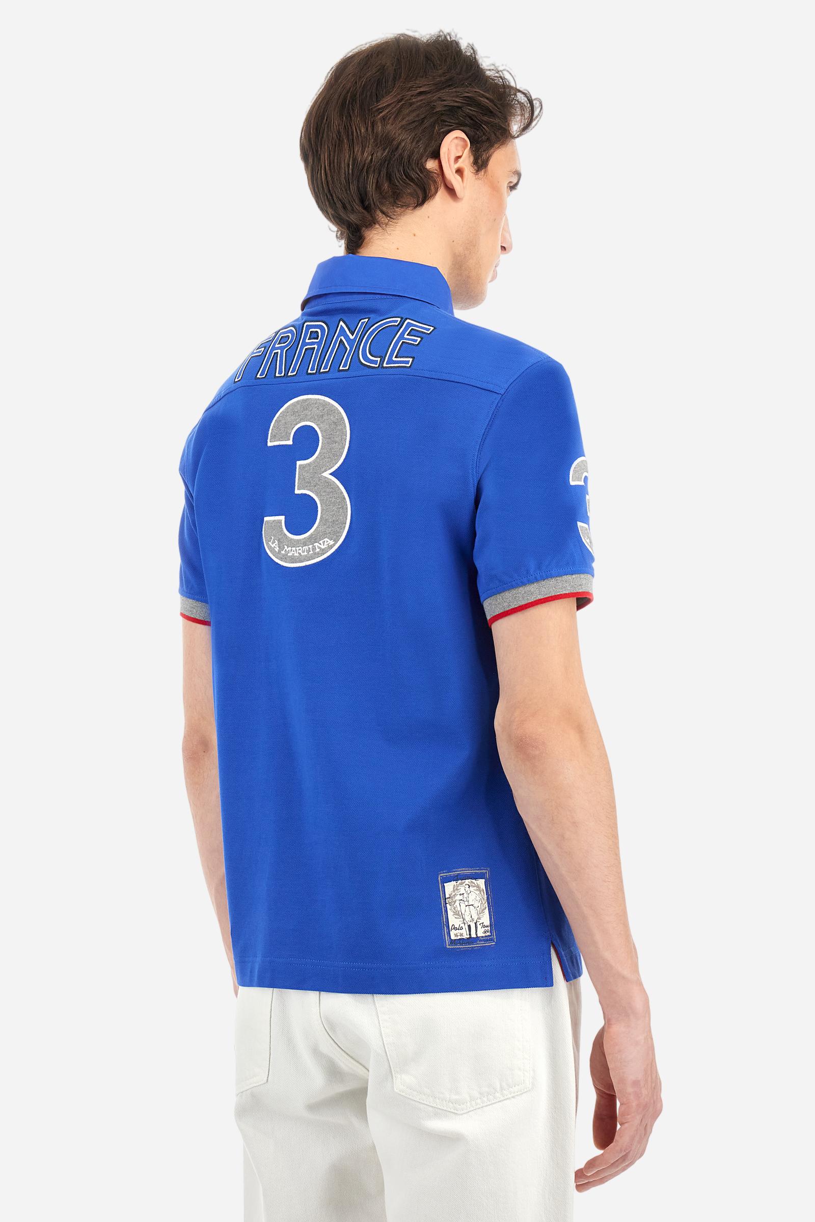 Regular fit polo shirt in stretch cotton piqué - Avelino