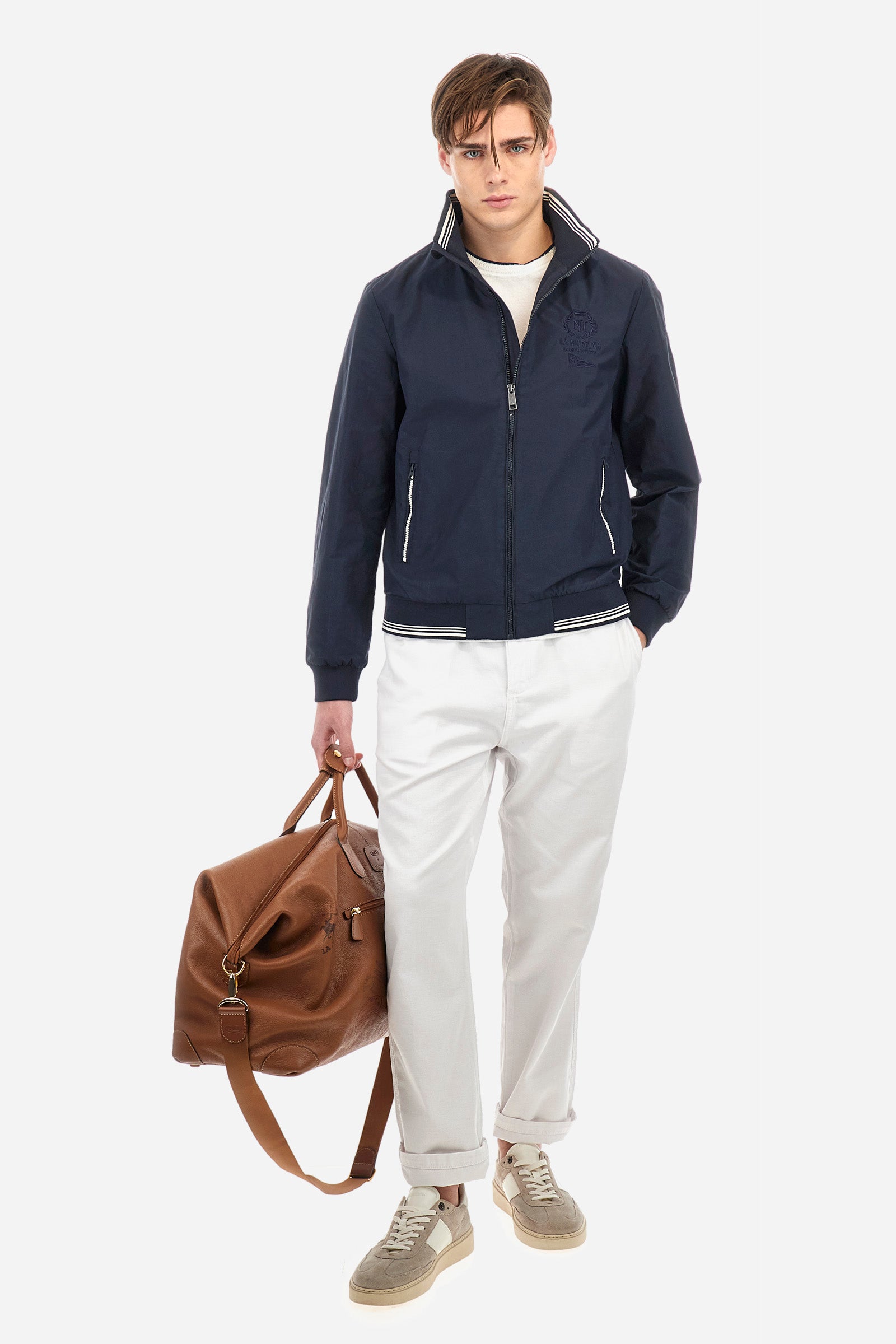 Regular-fit jacket in mixed cotton - Abraham