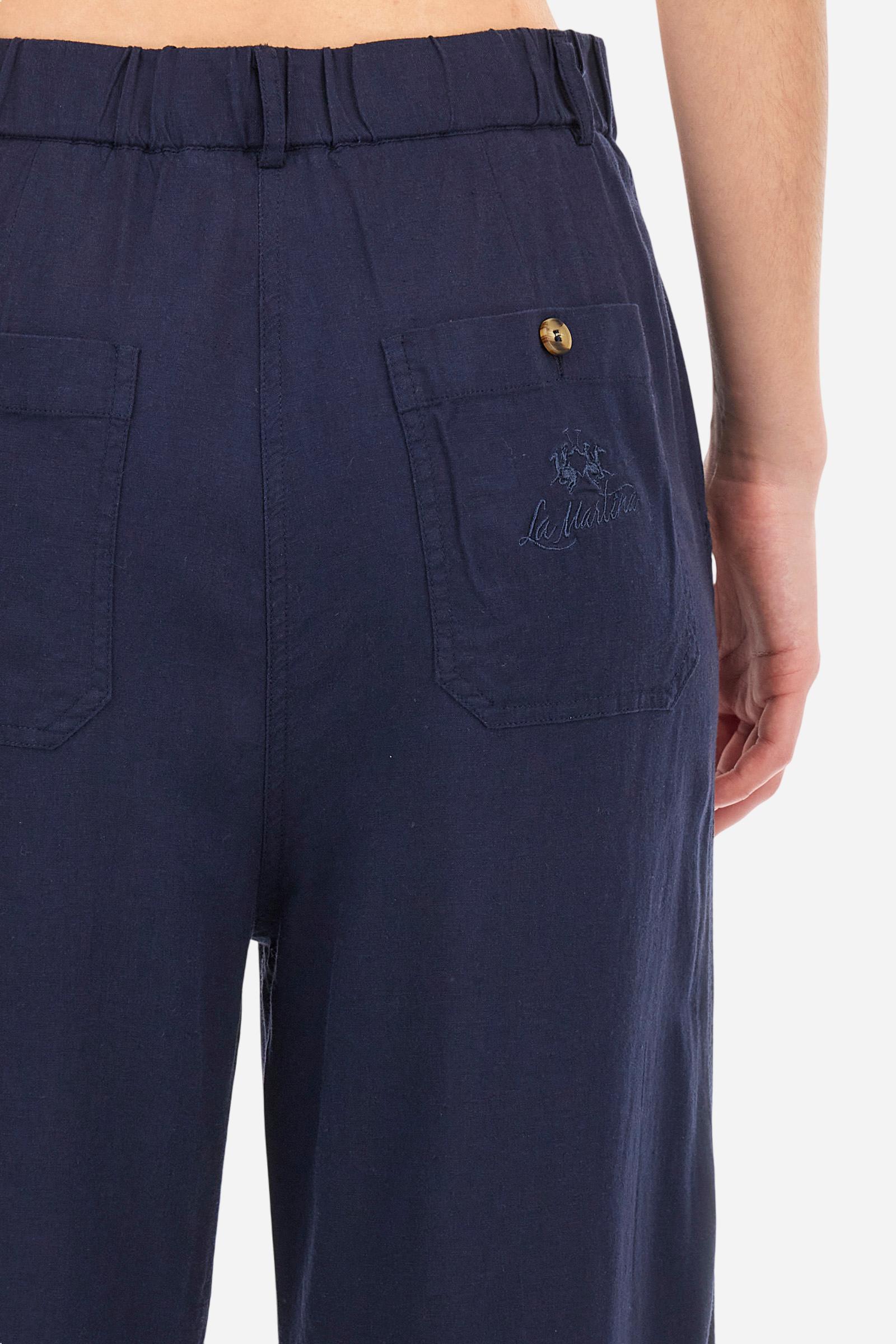 Hose aus Leinen und Viskose in normaler Passform – Arlena