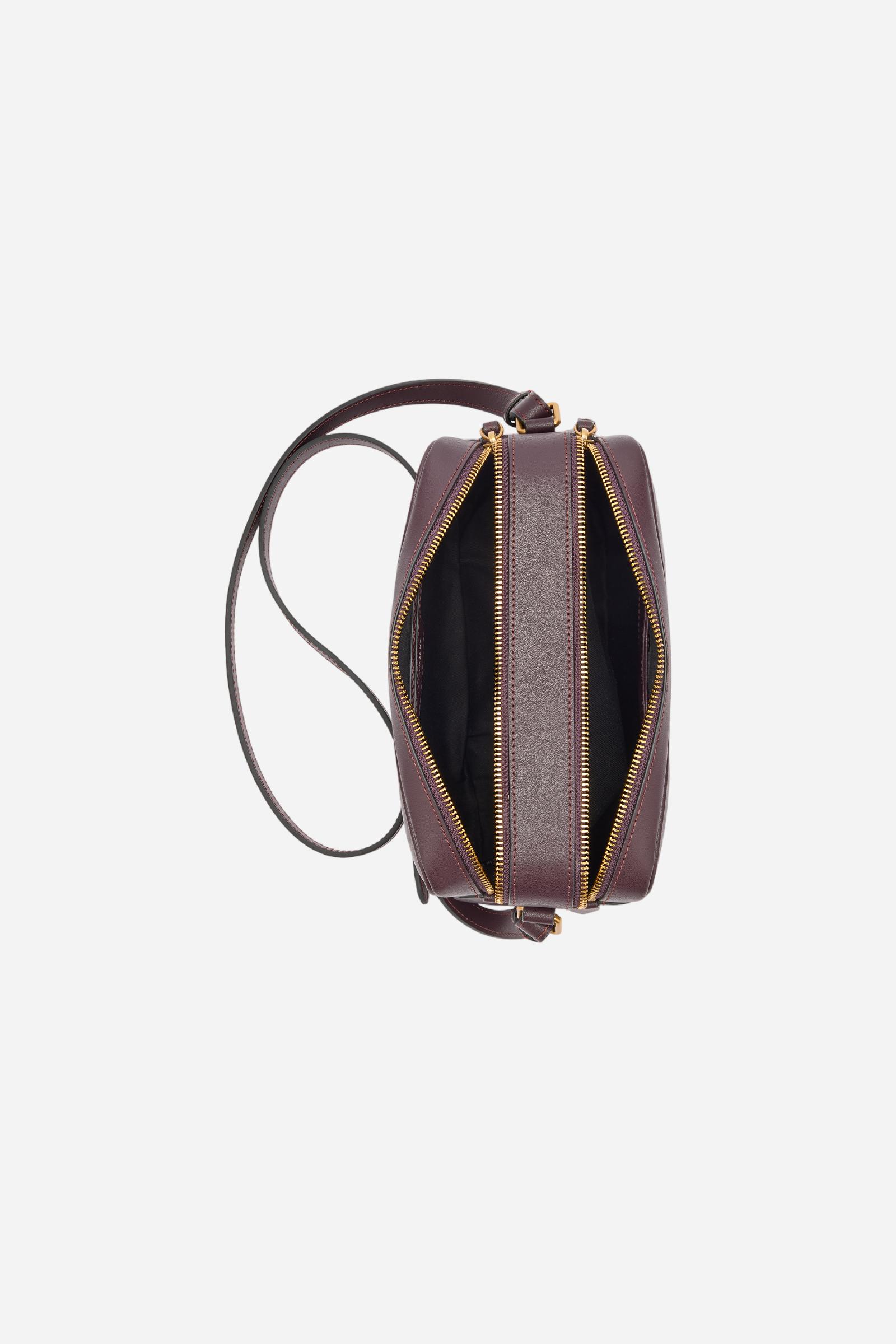 Medium camera case crossbody bag in calfskin leather with double zip – Camera Case Medium