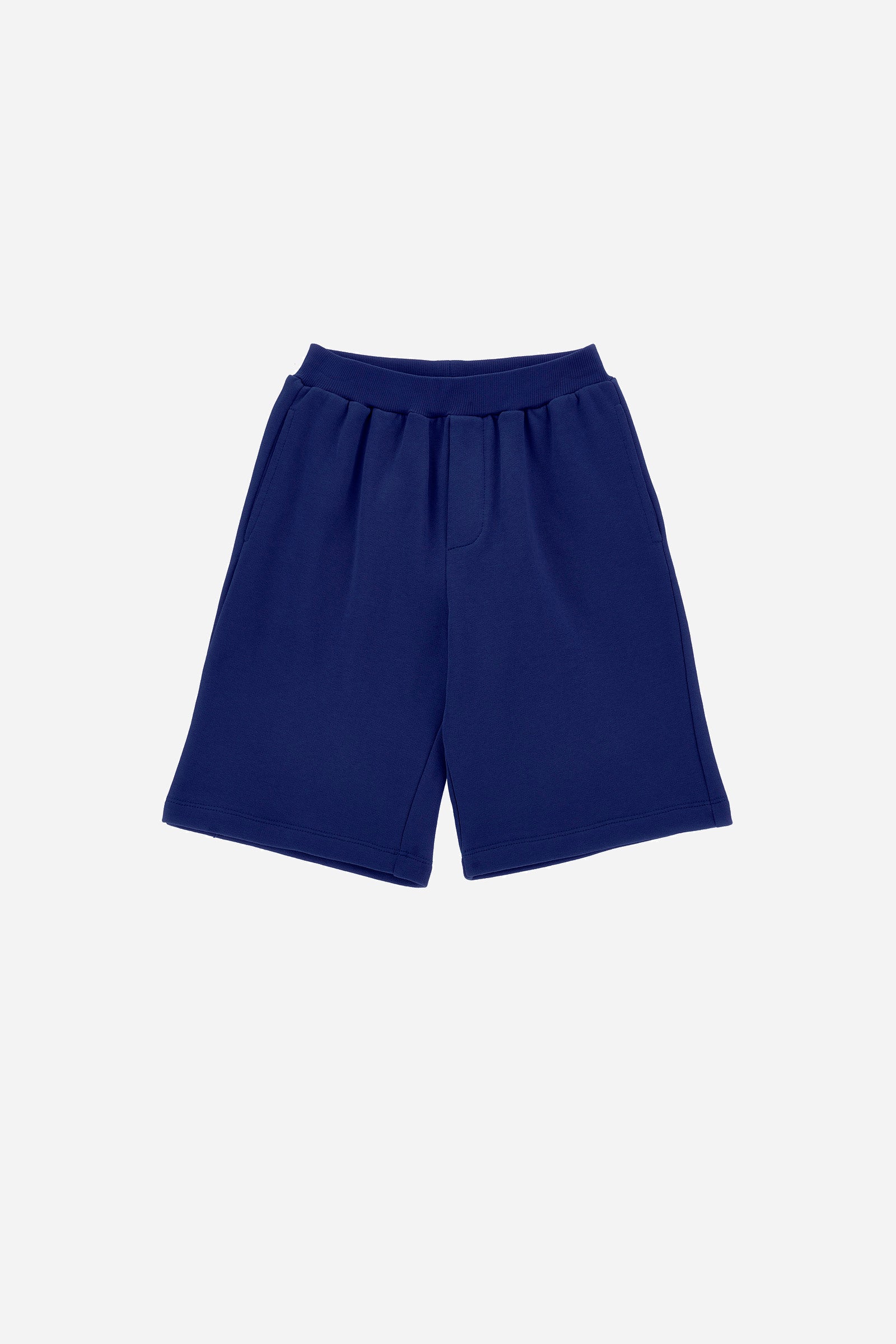 Boys' cotton fleece bermuda shorts La Martina - Main Image