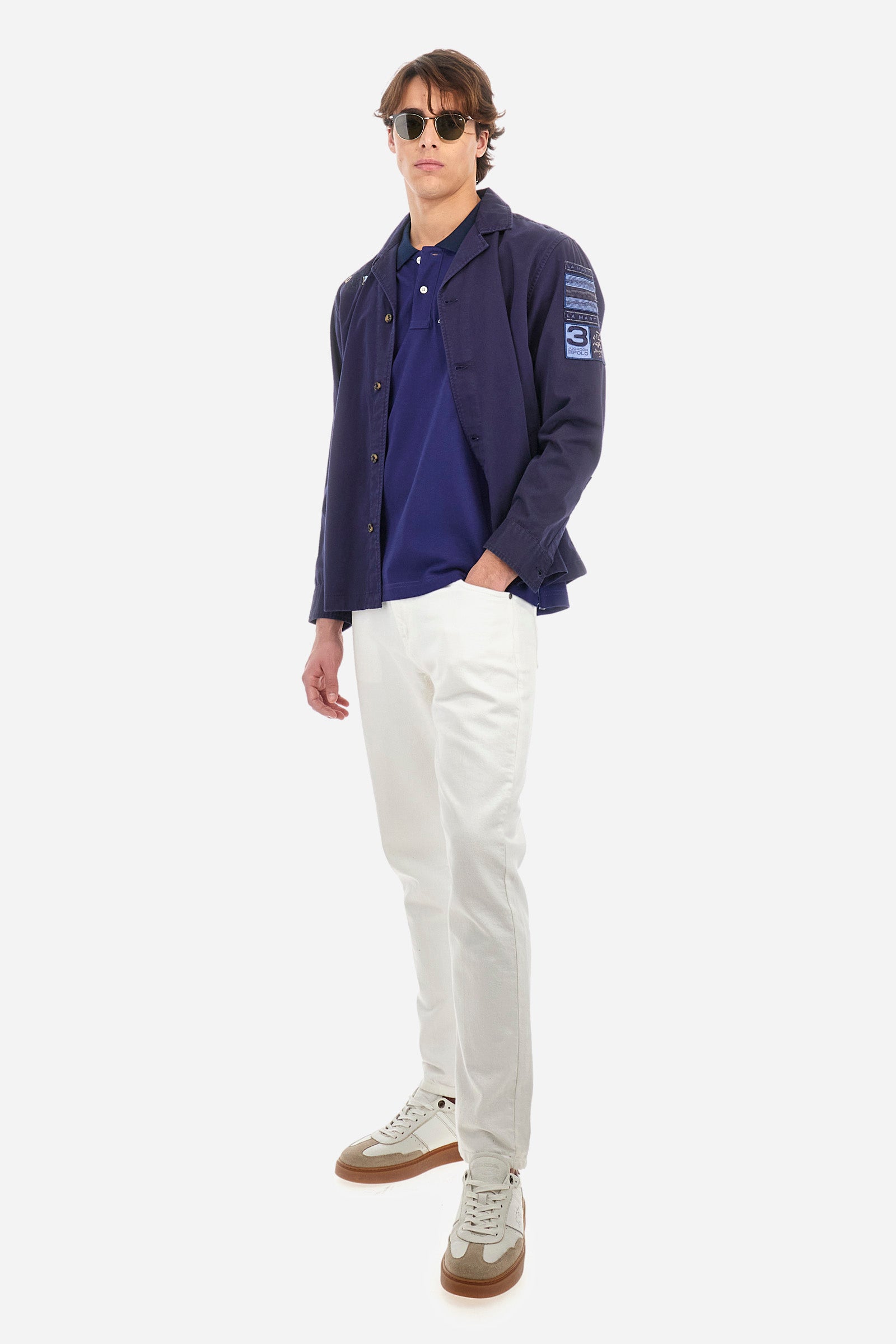 Polo en coton avec logo multicolore - Archer