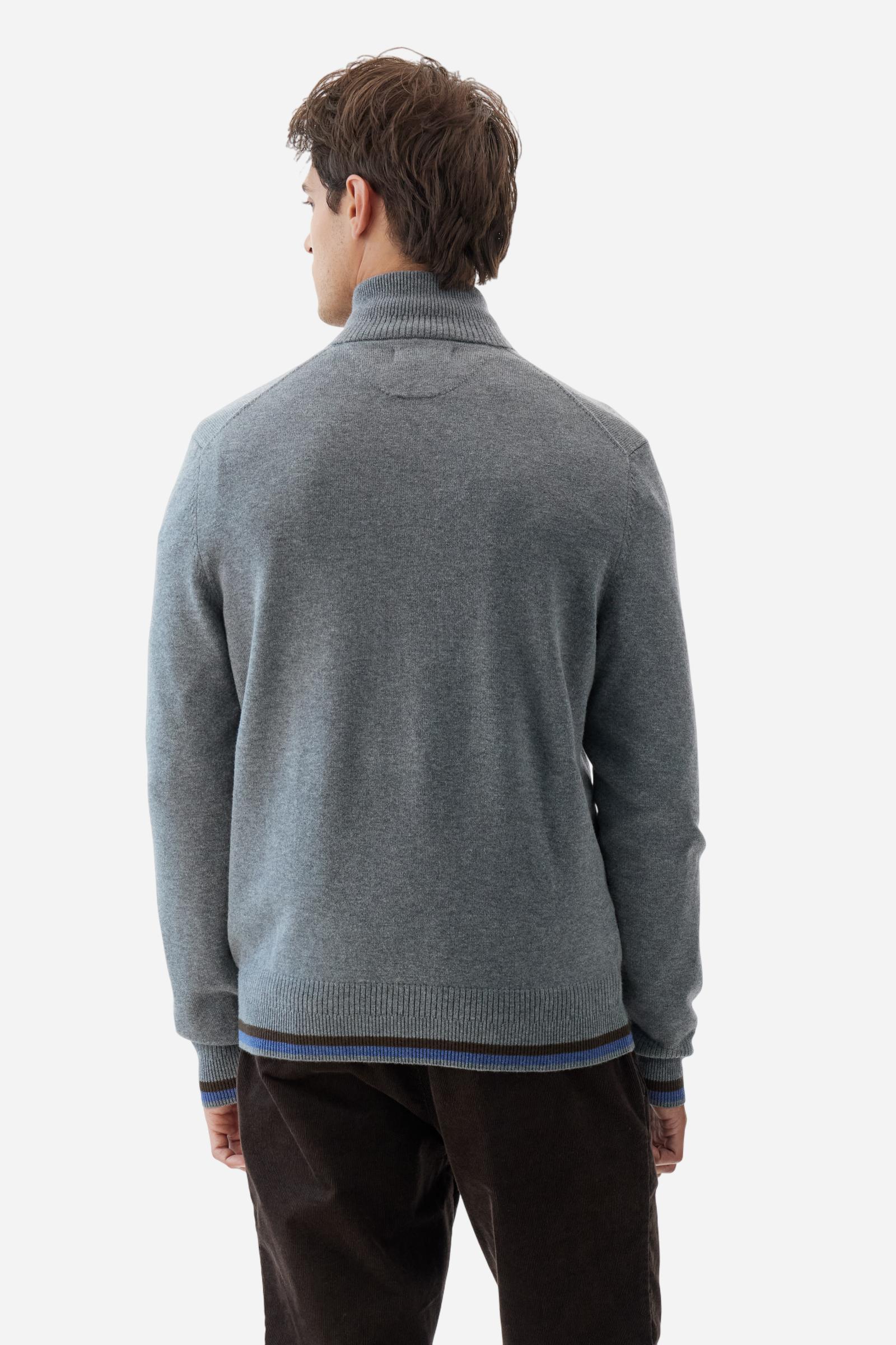 Maglione uomo full zip con collo alto Polo Club - Brooks