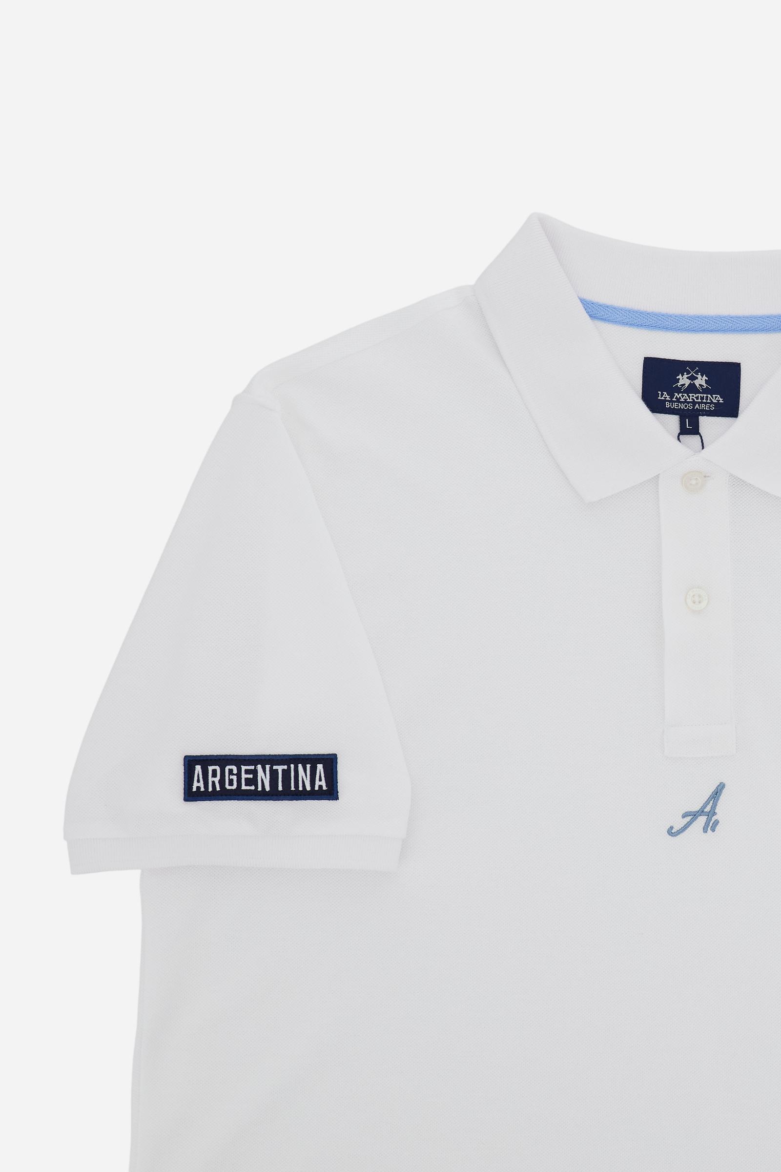 Men’s short-sleeve piqué polo Nations collection - Charo