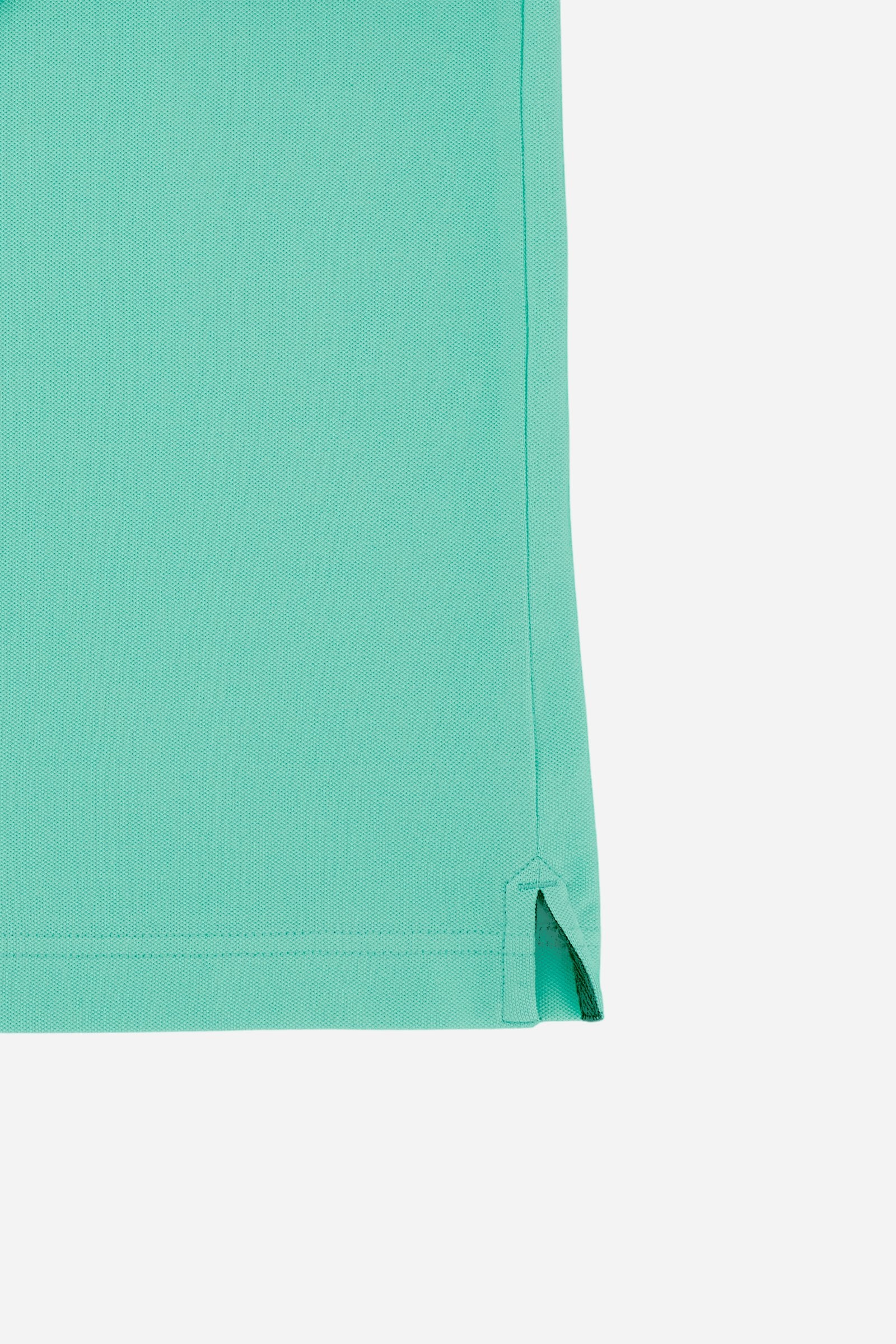 Men’s stretch piqué polo with tricolor logo - Eduardo