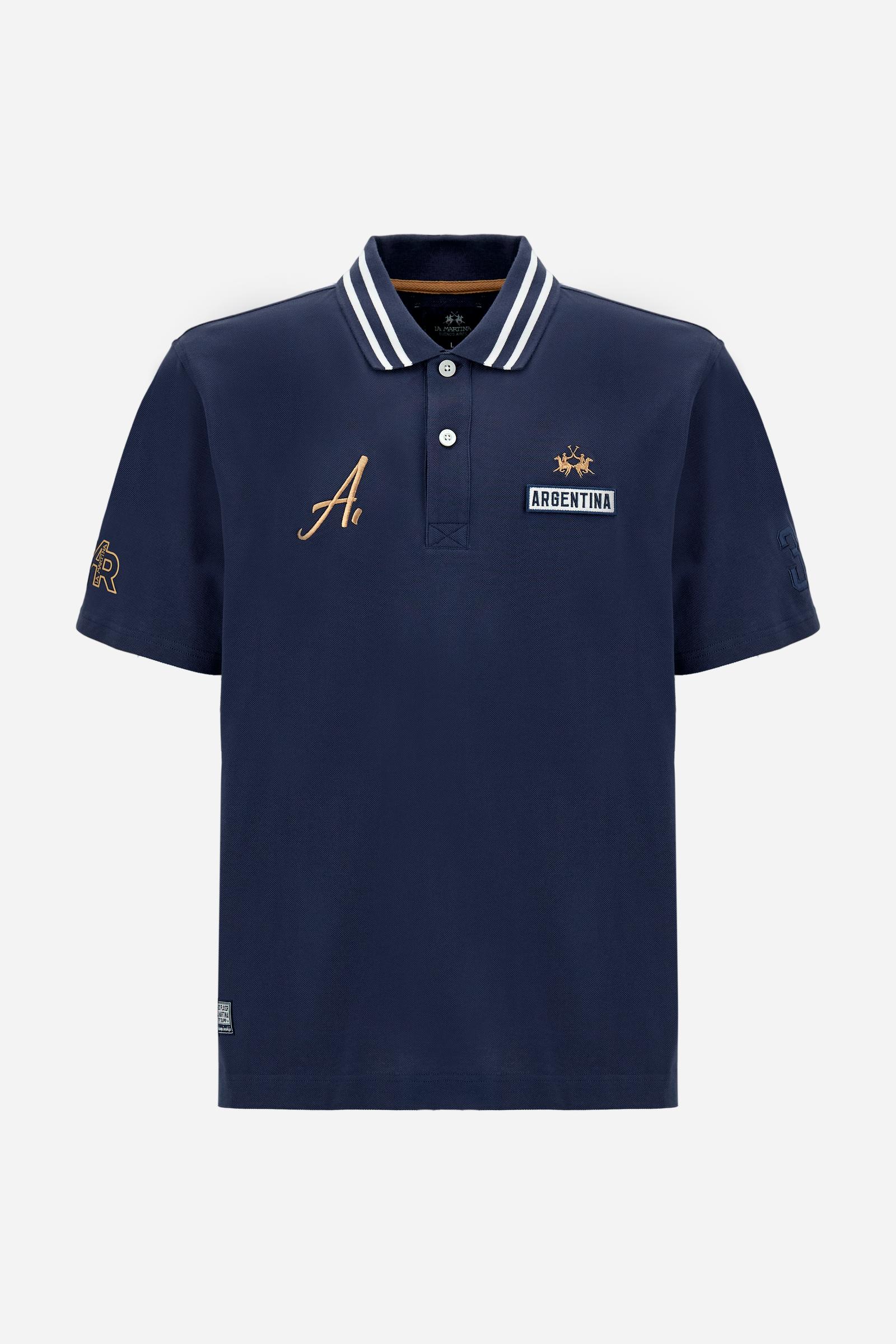 Men’s short-sleeved cotton piqué polo shirt Argentina - Cade