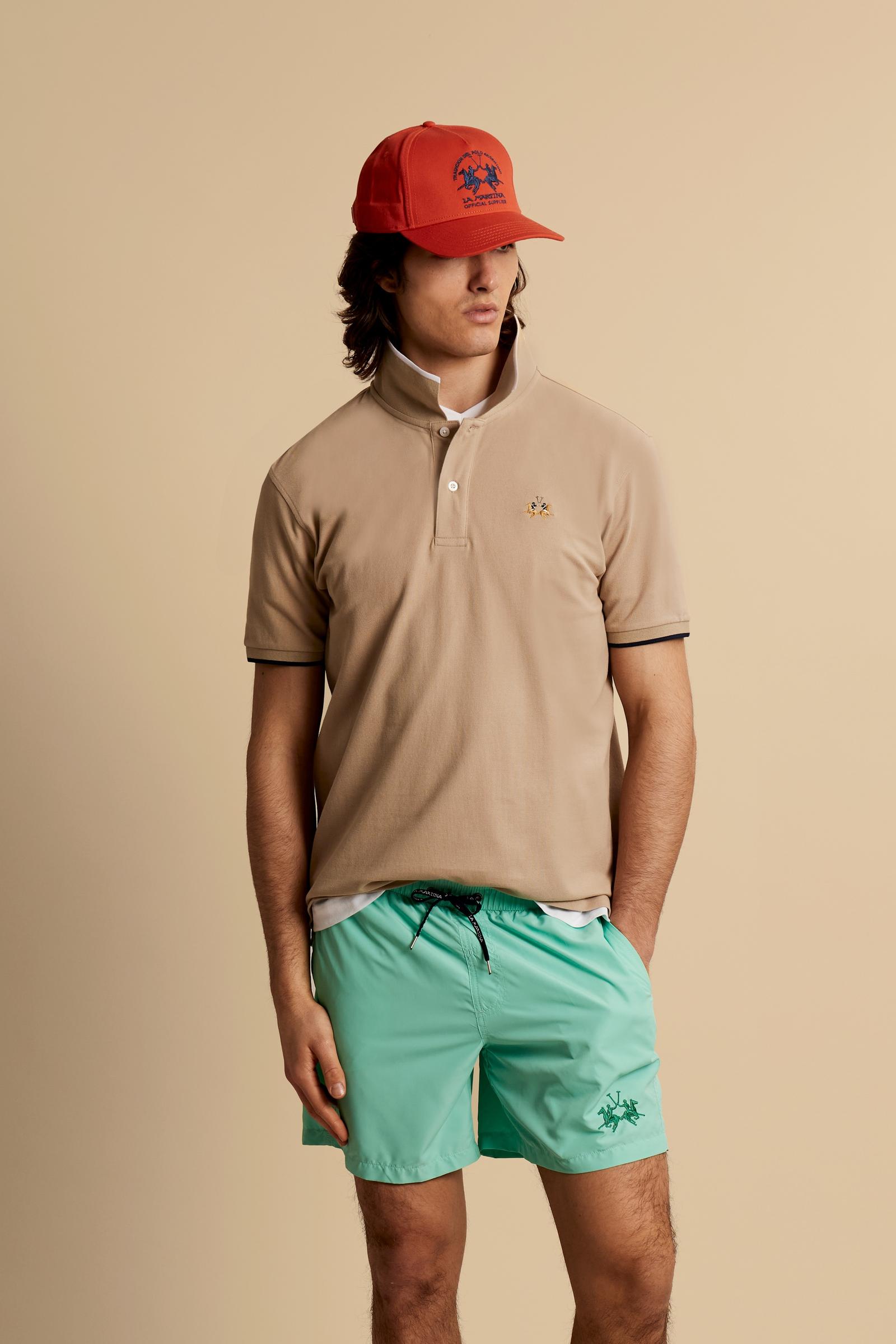 Men’s regular fit stretch piqué polo shirt Essential – Russell