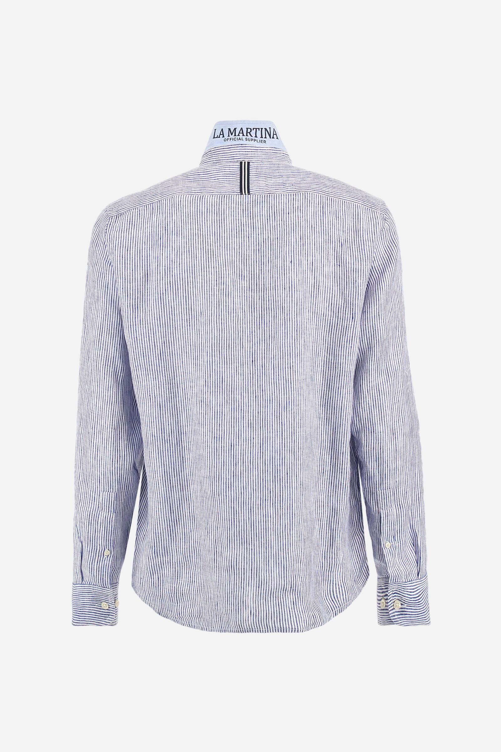 Regular fit linen canvas shirt – Andres