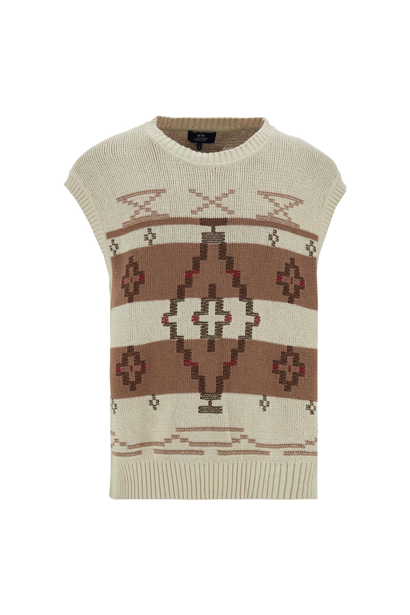 Men’s cotton jacquard knit vest - Corvin