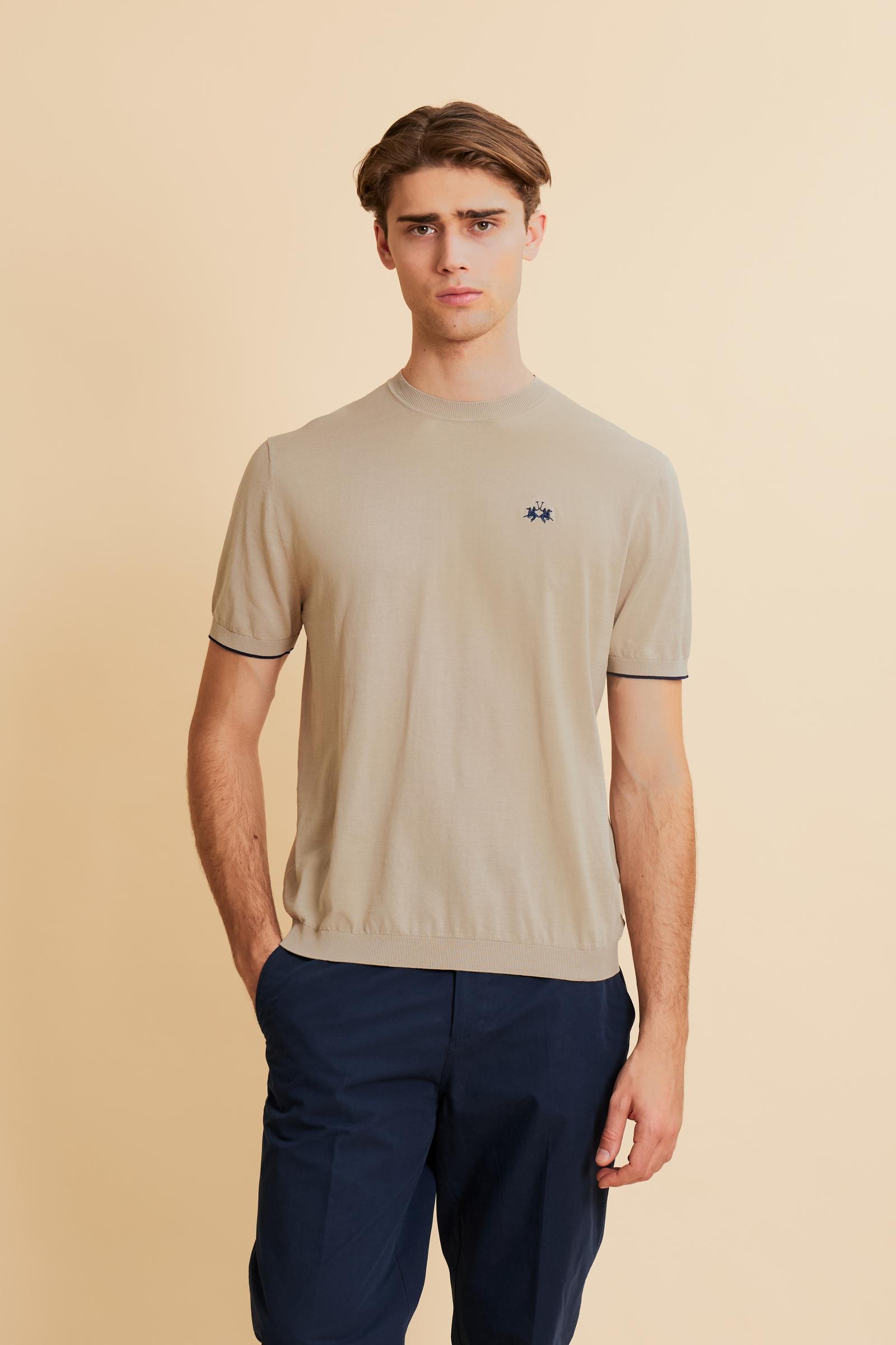 Men’s cotton and silk crewneck sweater - Carbonell