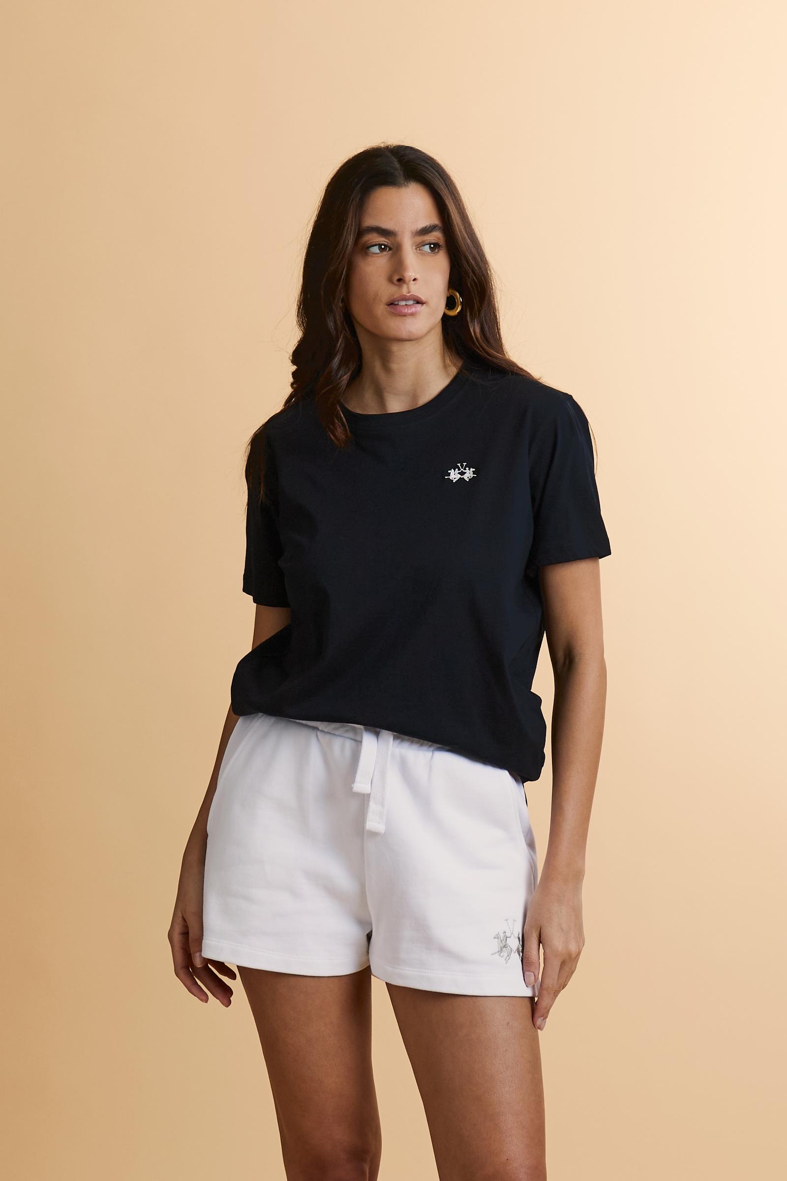 Damen-Baumwoll-Jersey-T-Shirt mit Logo – Casta