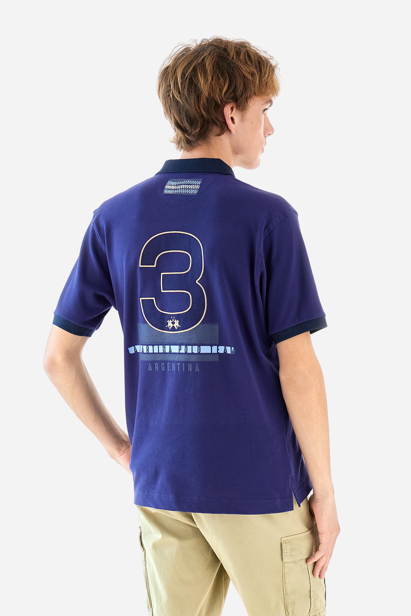 Regular fit polo shirt in stretch cotton piqué - Aicher