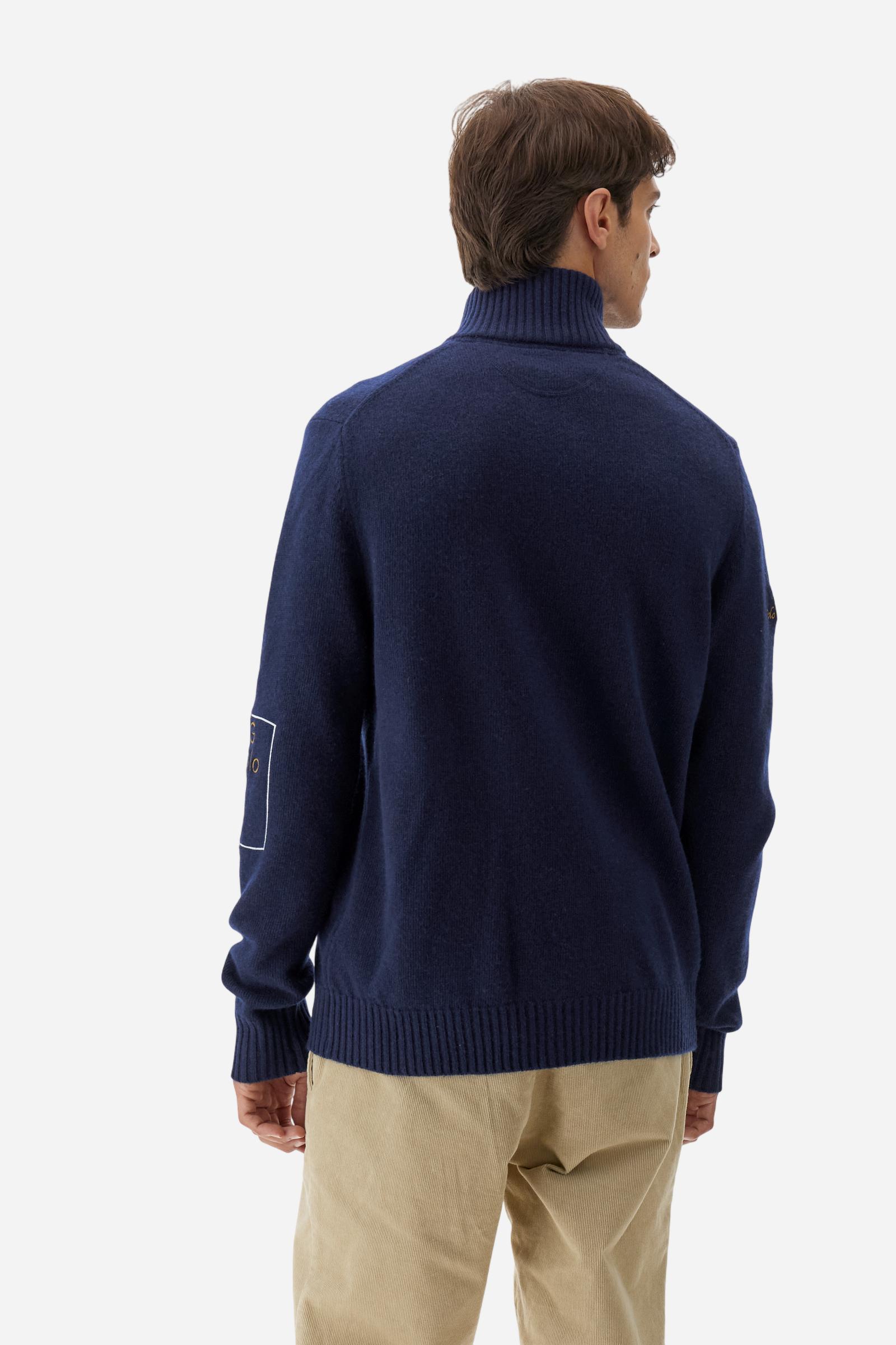Men’s full zip lambswool sweater Polo Player - Barclay
