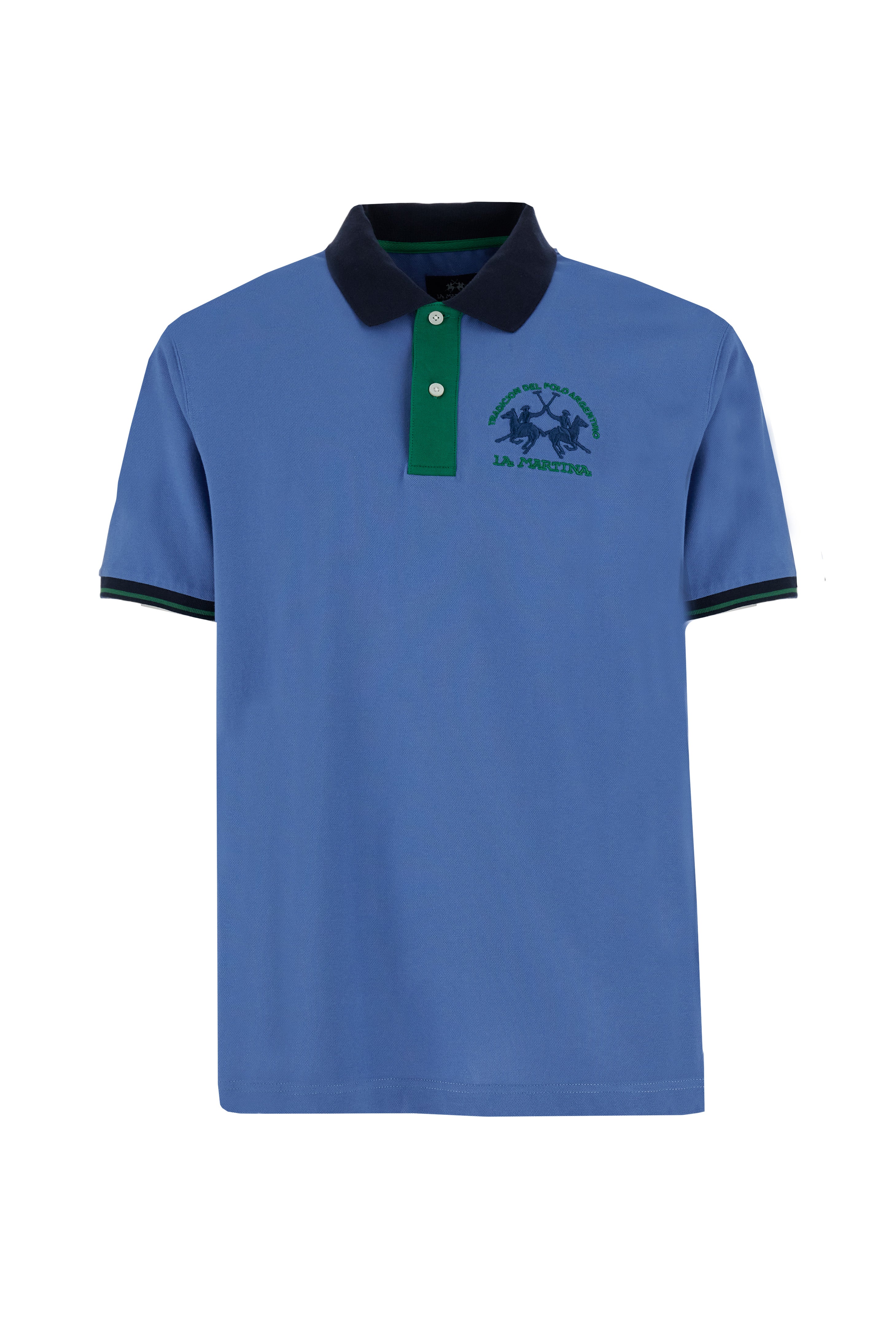 Polo homme manches courtes en piqué stretch avec détails contrastés – Trixie