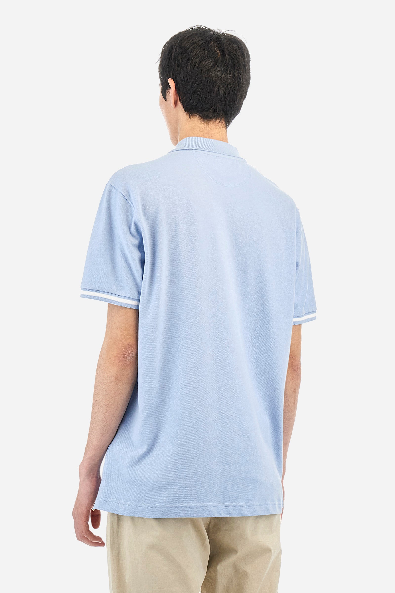 Stretch-Polo mit Kontrastdetails - Akihiro