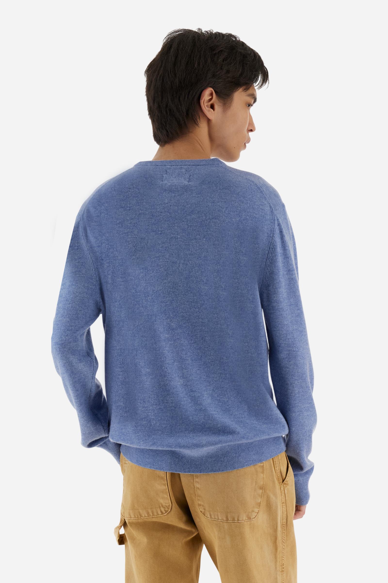 Men’s crew neck wool cashmere sweater - Branndais