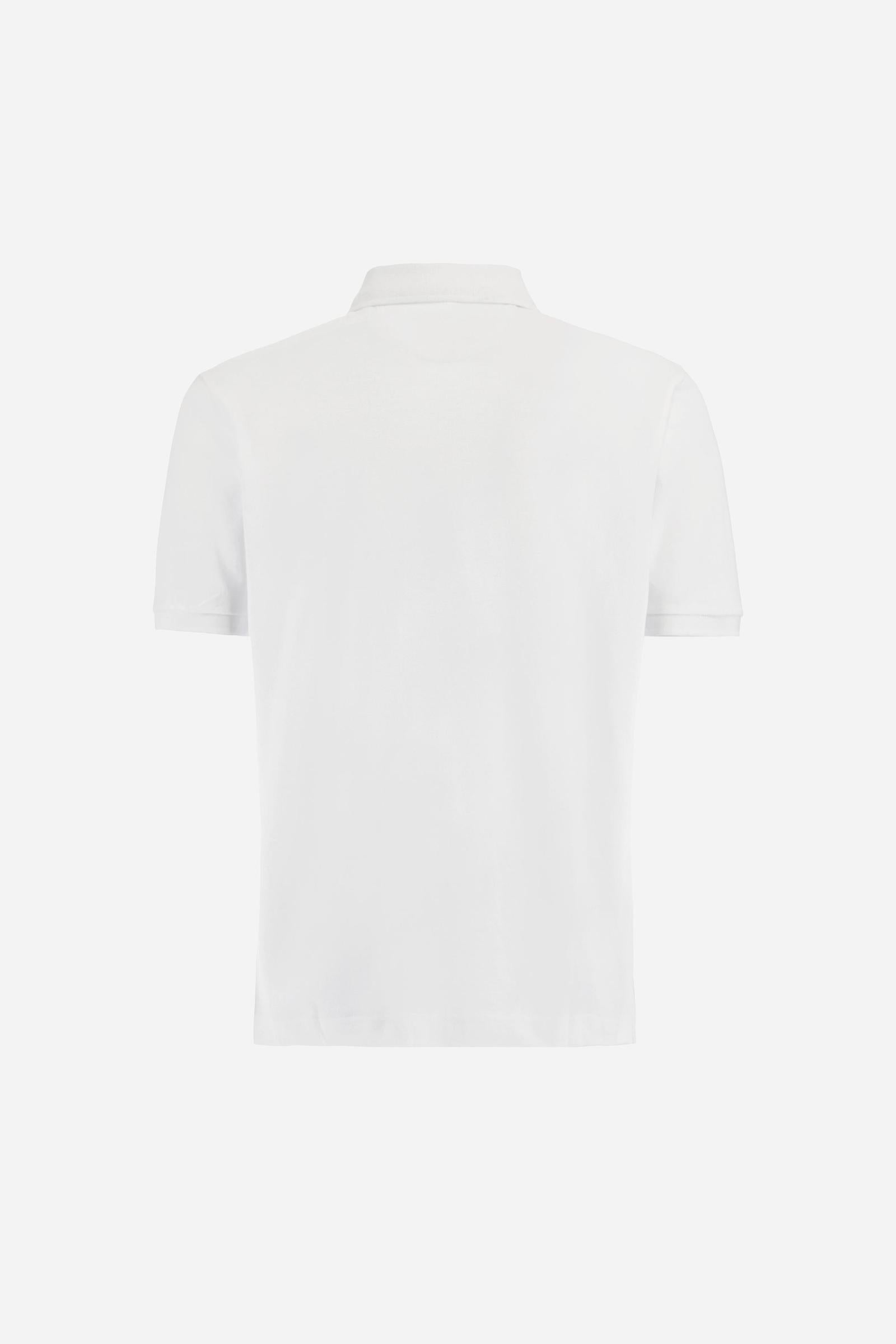Men's short-sleeved regular-fit polo shirt - Optic White
