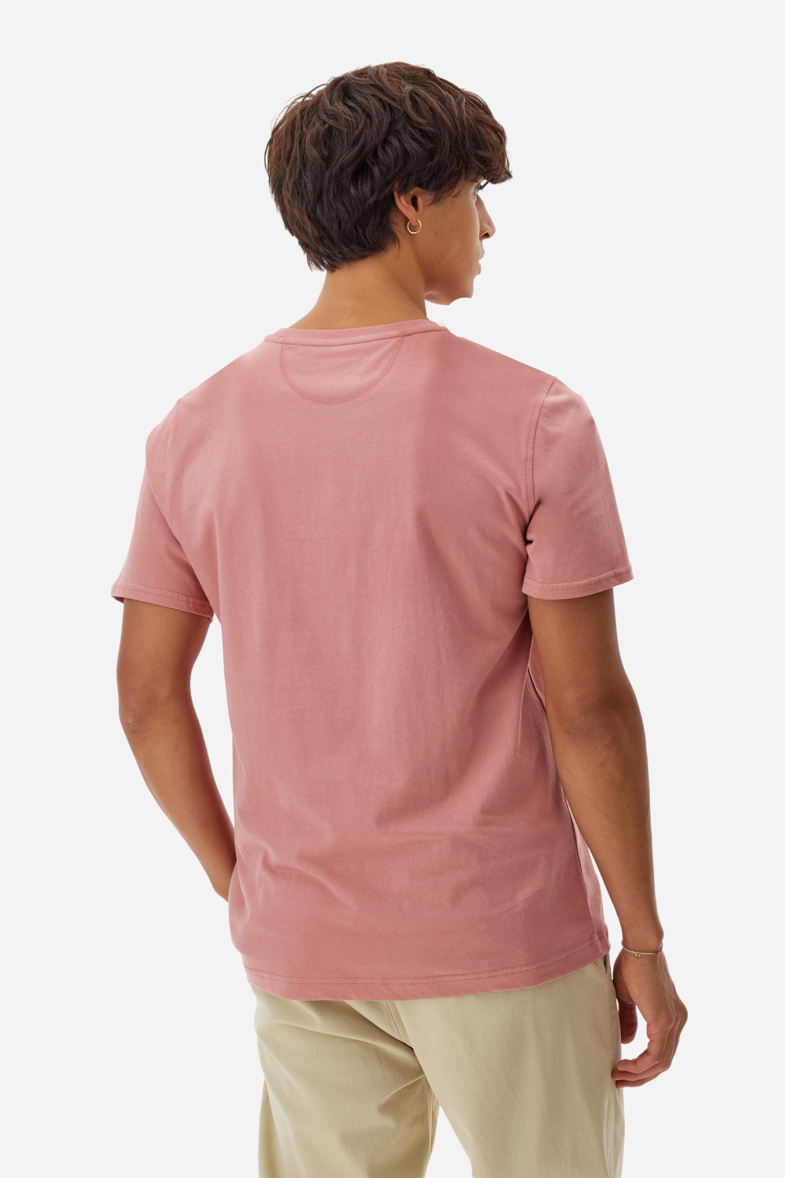 Men’s cotton T-shirt with Team logo - Rose Tan