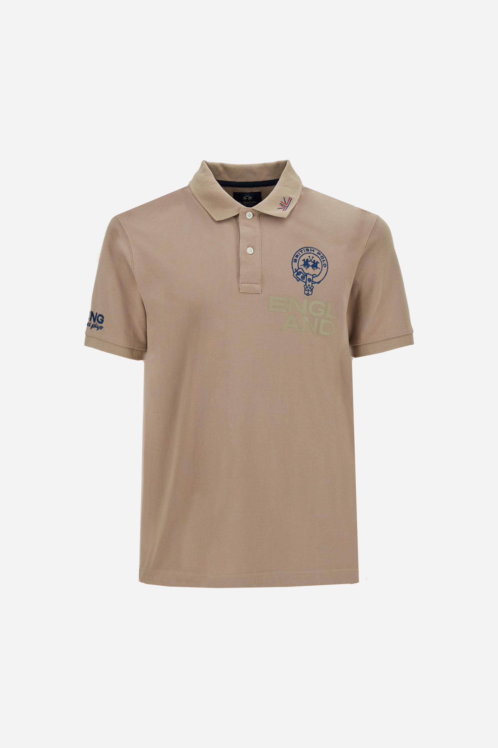 Men’s short-sleeve piqué polo Nations collection - Charo