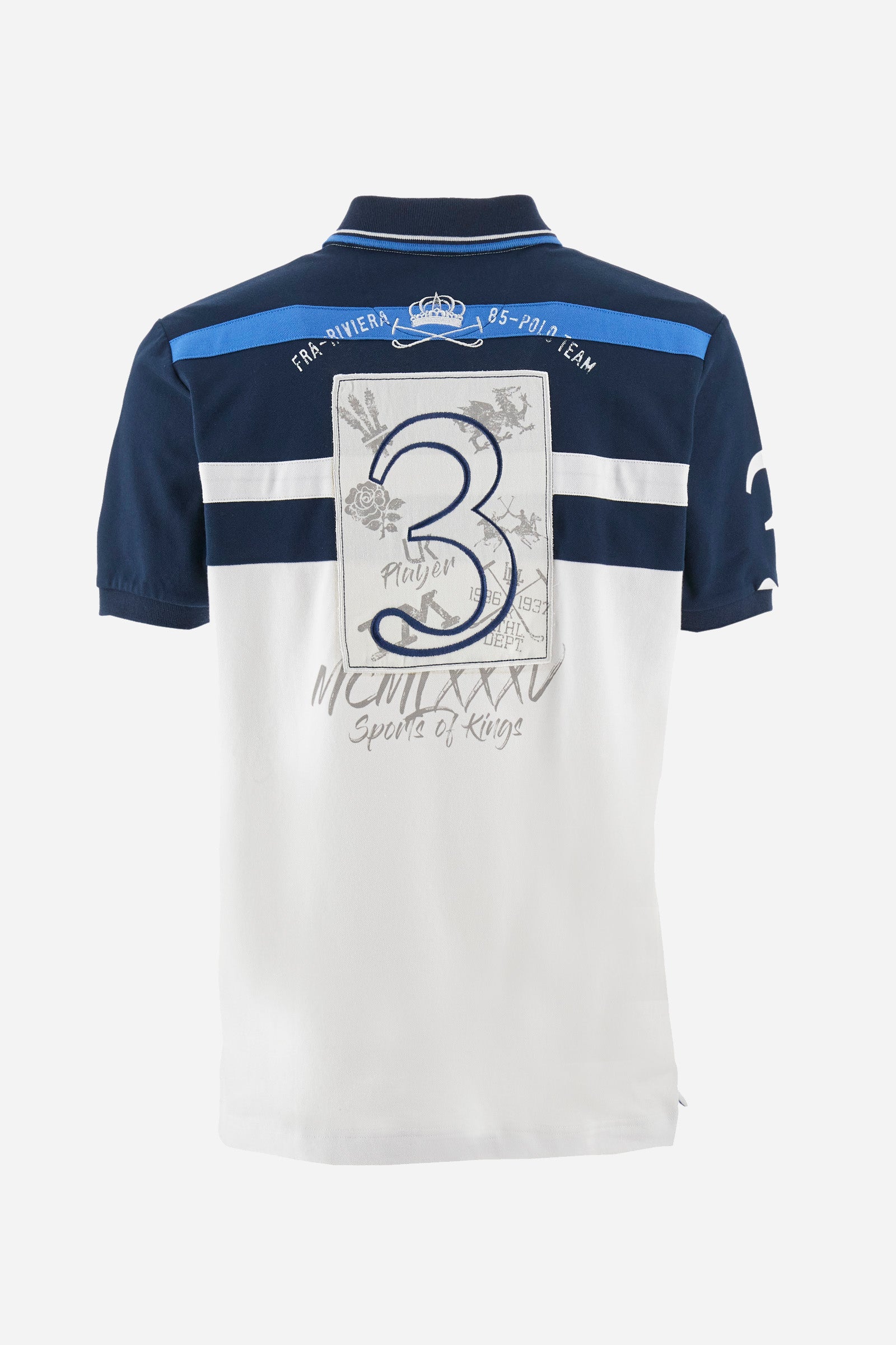 Regular-fit polo shirt in elasticated cotton - Yardlea