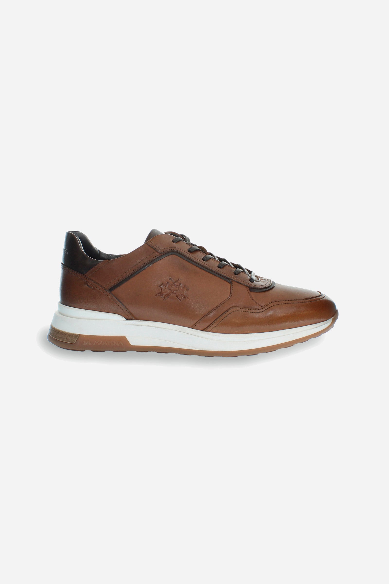 Men's leather and suede trainer Route 40 La Martina