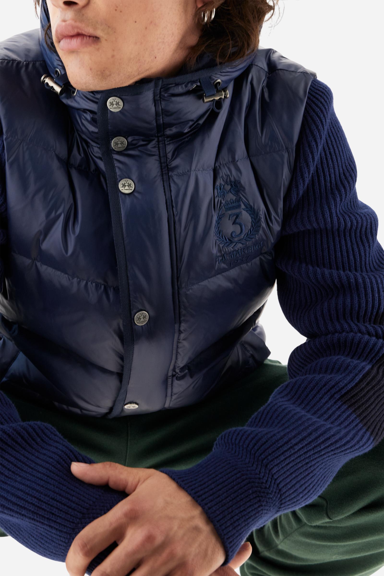 Plumífero hombre nailon iridiscente mangas de punto - Baptist