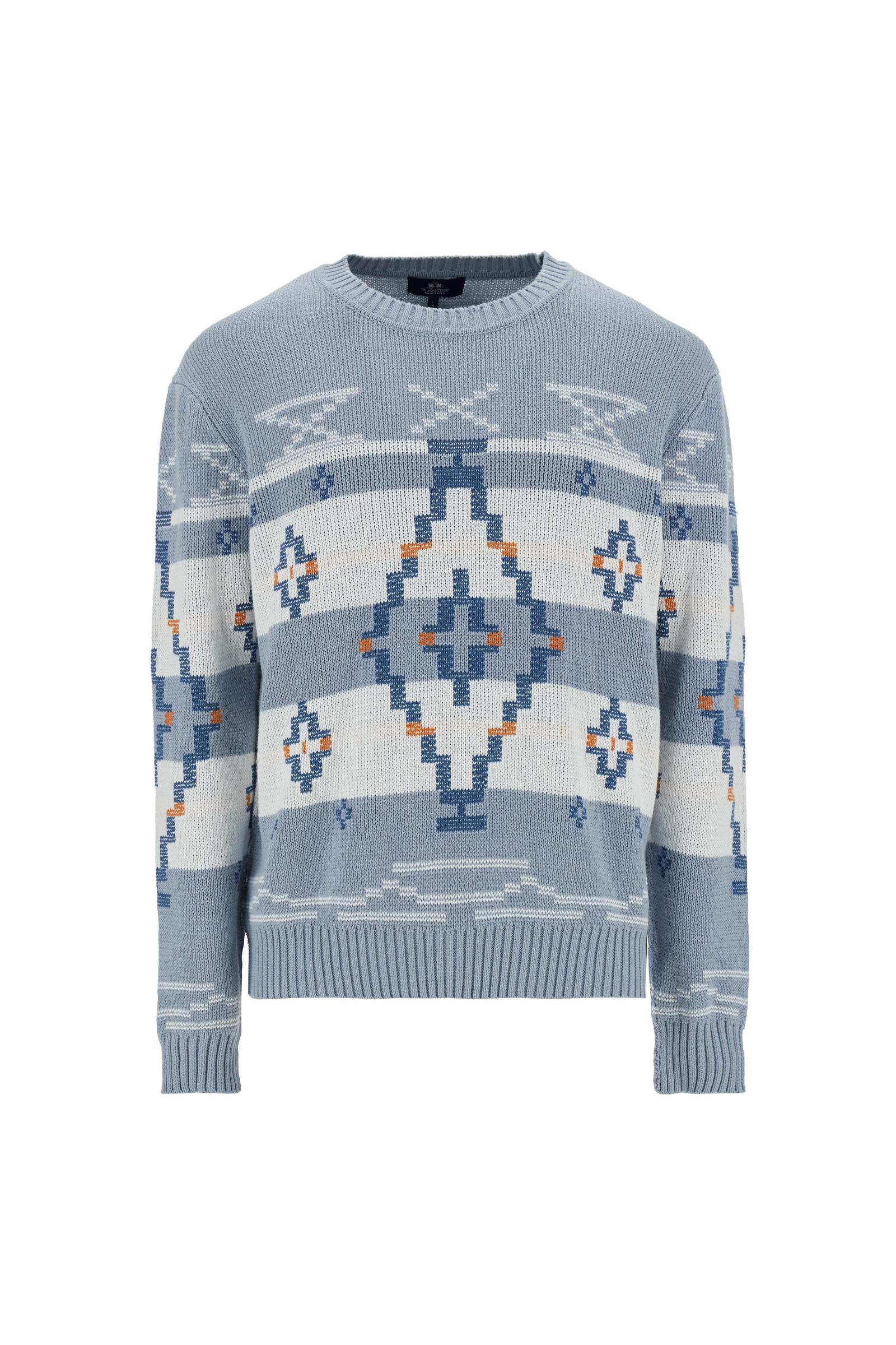 Herren Jacquardpullover mit geometrischem Muster - Carlomagno